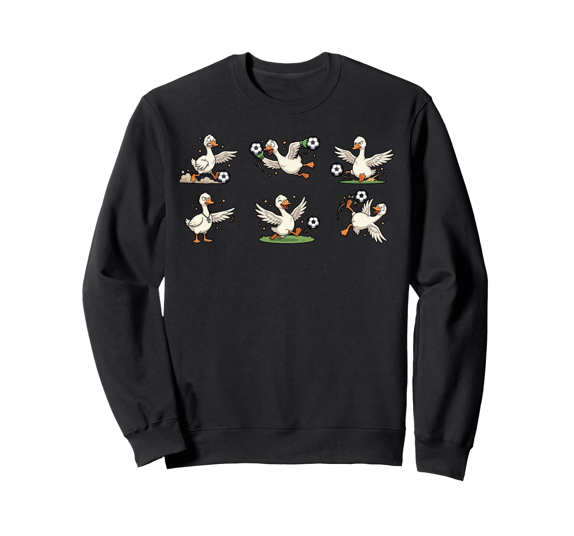 Silly Goose Playing Soccer Player Sweatshirt - Minimalist Print for Adults - T-Shirt, Sweatshirt, Hoodie