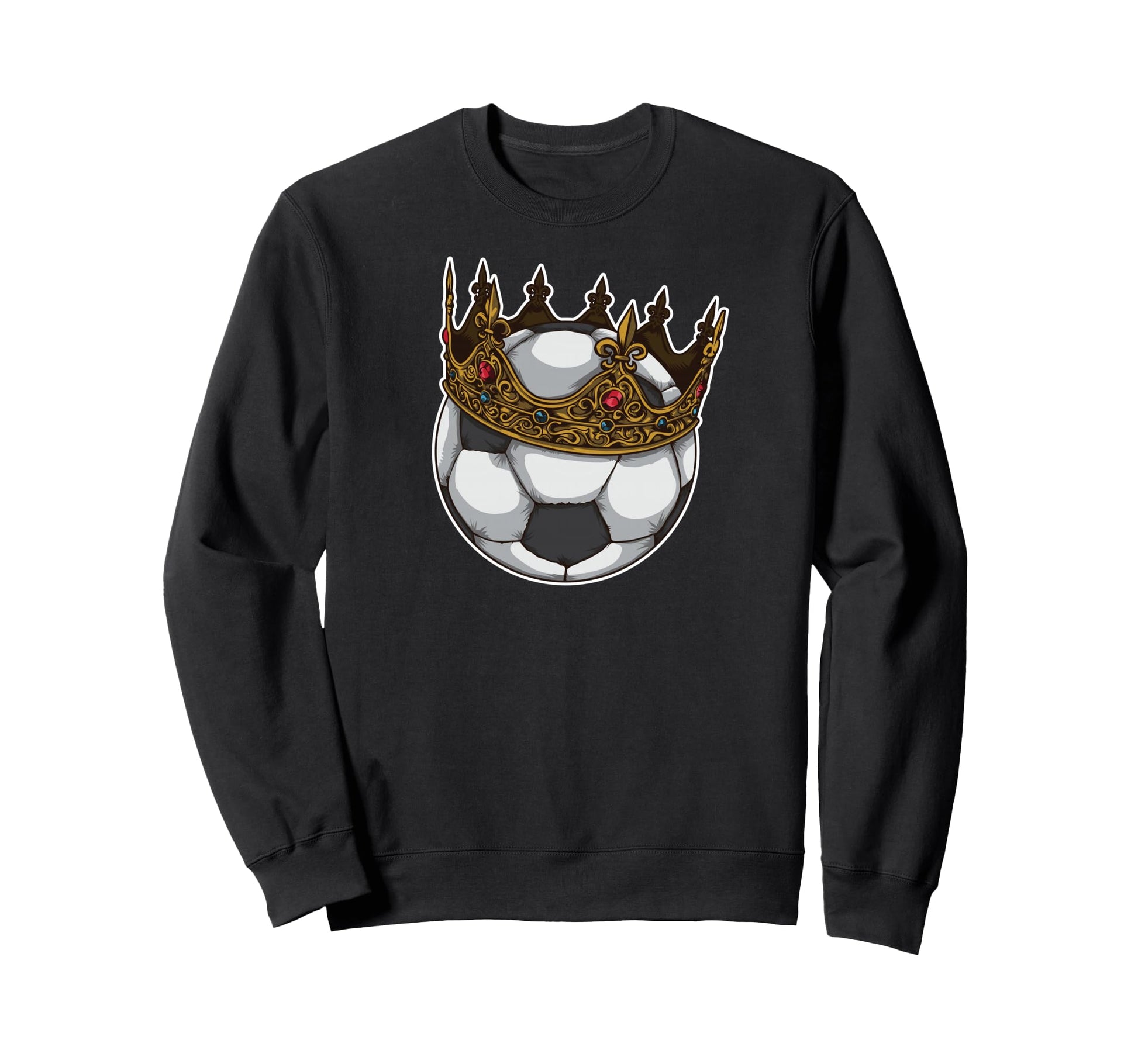 Soccer King Crown Best Player Award Sweatshirt - Unique Graphic for Adults - T-Shirt, Sweatshirt, Hoodie