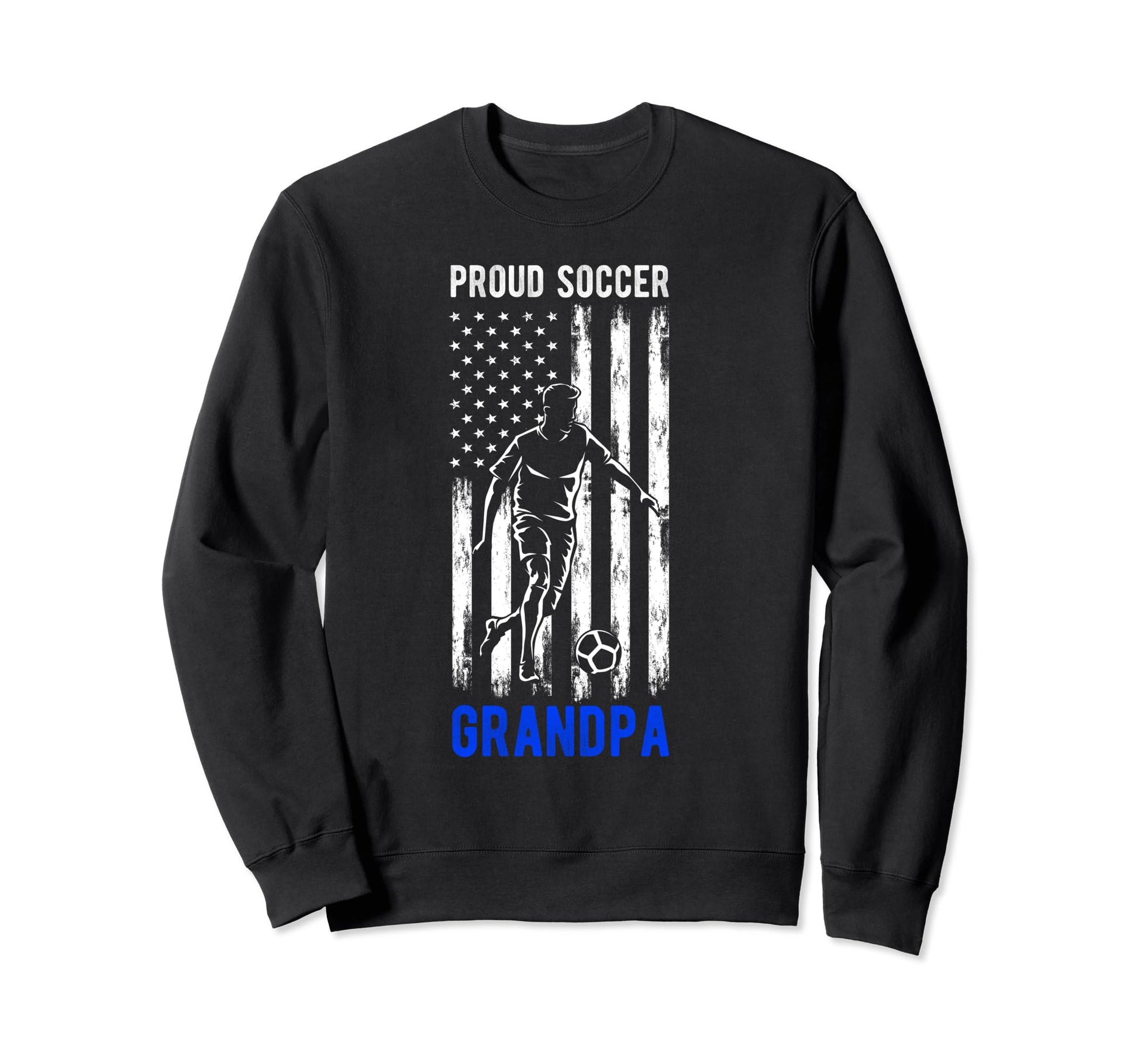 Proud Soccer Grandpa Usa Flag Sweatshirt - Custom Art Print for Adults - T-Shirt, Sweatshirt, Hoodie
