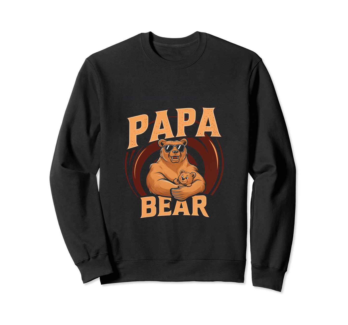 Papa Bear Bears Family Father Dad Sweatshirt - Minimalist Print for Adults - T-Shirt, Sweatshirt, Hoodie