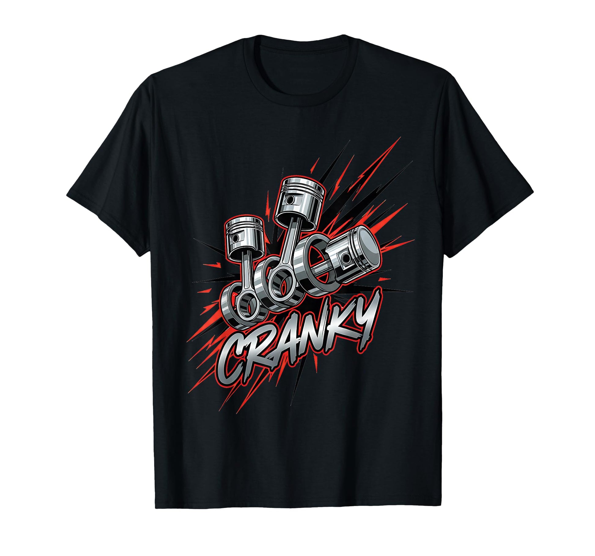 Cranky Car Engine Crankshaft Cars T-Shirt - Custom Art Print Men Women - T-Shirt, Sweatshirt, Hoodie