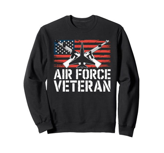 Air Force Veteran Us American Flag Sweatshirt - Novelty Apparel for Adults - T-Shirt, Sweatshirt, Hoodie