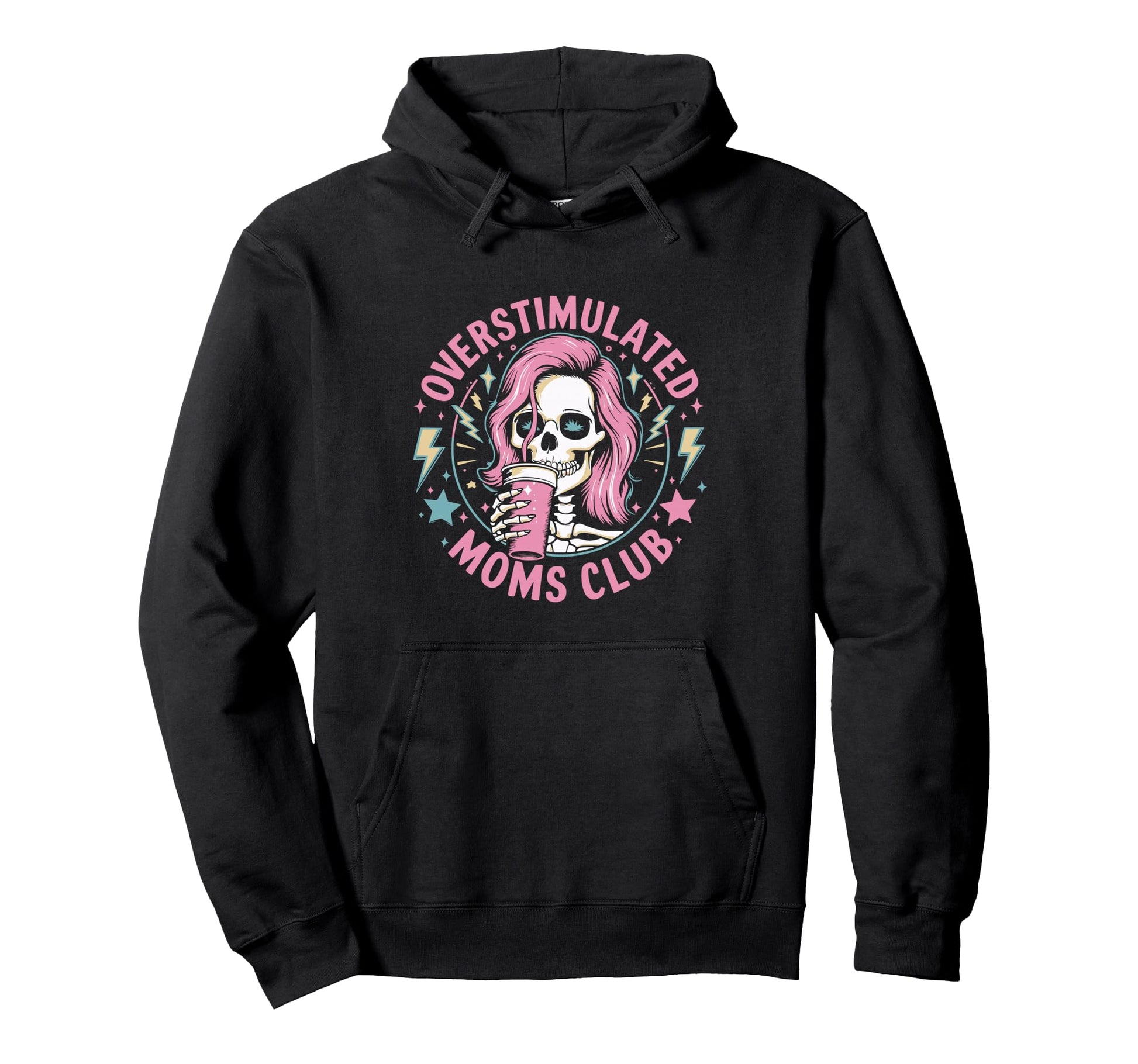 Overstimulated Mom Sarcastic Parenting T-Shirt - Custom Art Print Unisex - T-Shirt, Sweatshirt, Hoodie