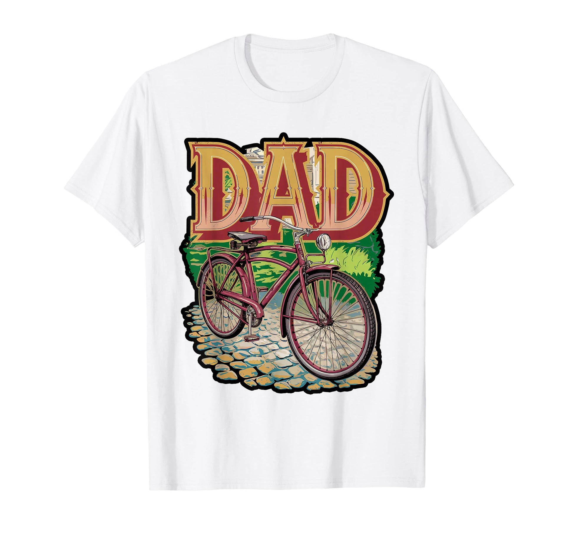 Dad Cycling Silhouette T-Shirt - Fun Novelty Design Unisex - T-Shirt, Sweatshirt, Hoodie