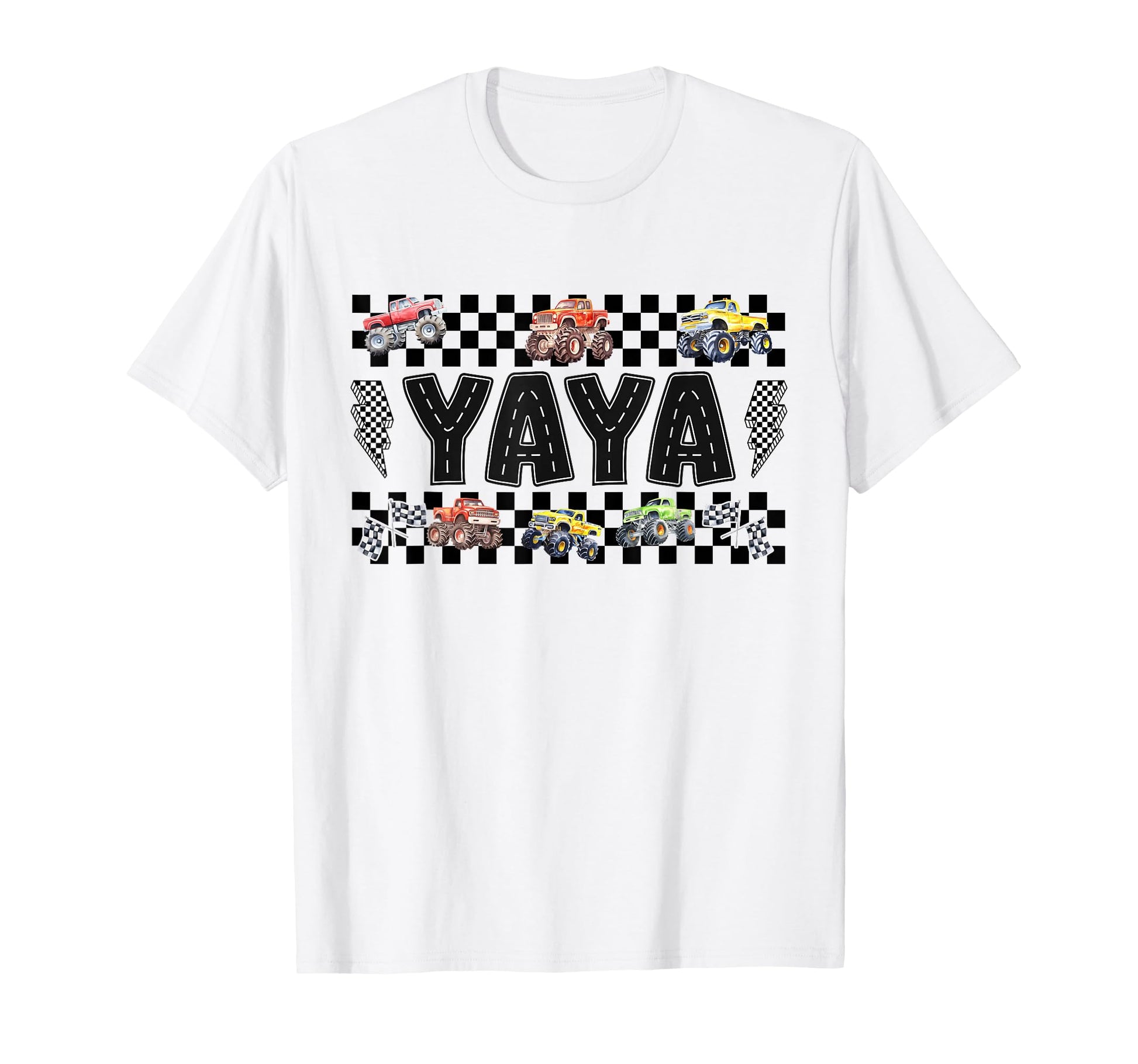 Yaya Monster Truck Family Crew Birthday T-Shirt - Unique Graphic Unisex - T-Shirt, Sweatshirt, Hoodie