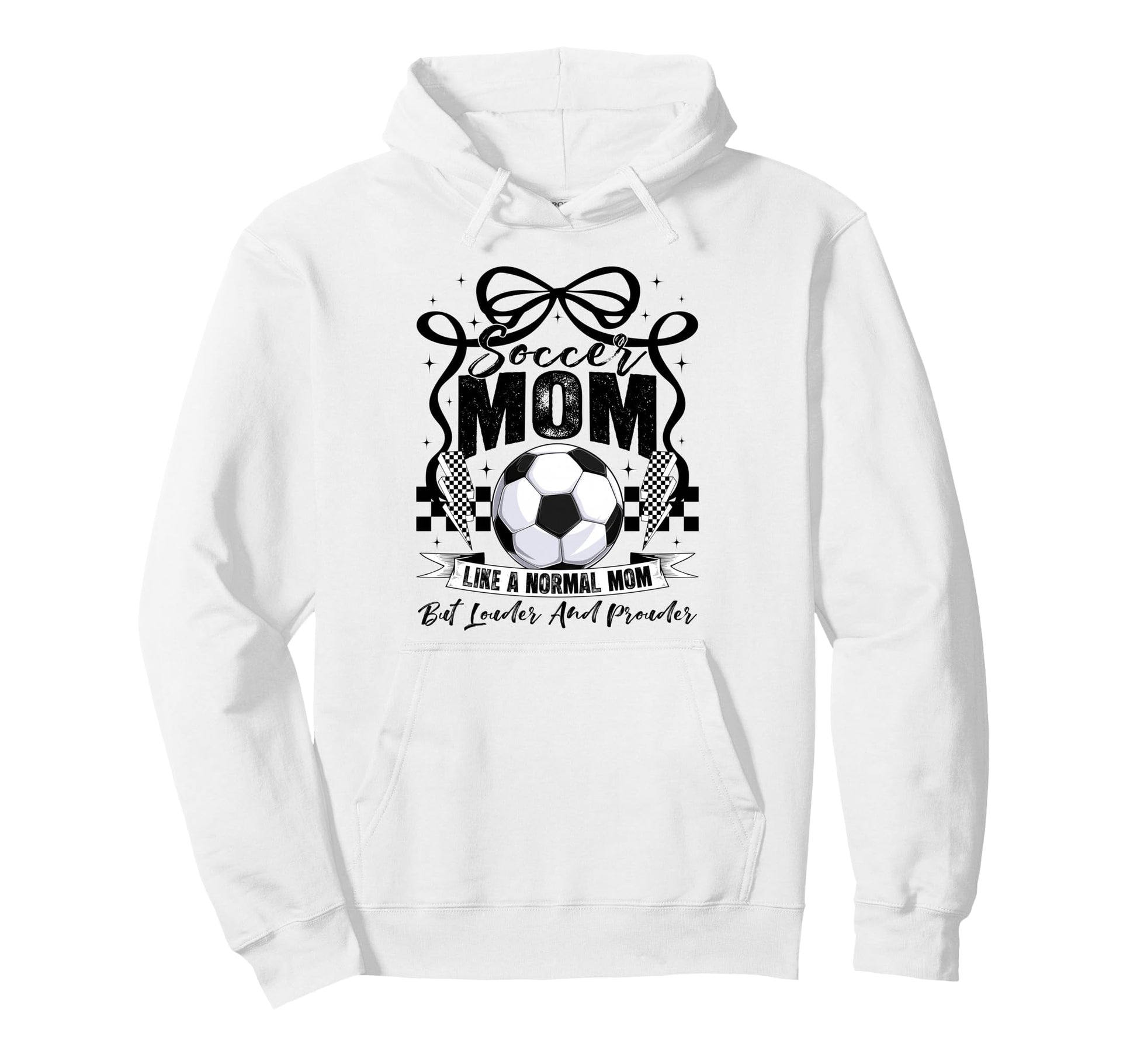 Soccer Mama Mom Soccer Lovers Fans Hoodie - Casual Everyday Wear Unisex - T-Shirt, Sweatshirt, Hoodie