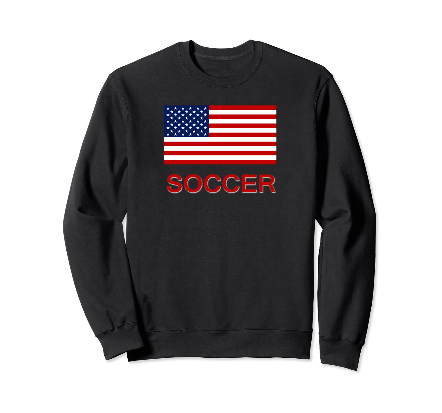 Usa American Soccer Flag Sweatshirt - Fun Novelty Design for Adults - T-Shirt, Sweatshirt, Hoodie