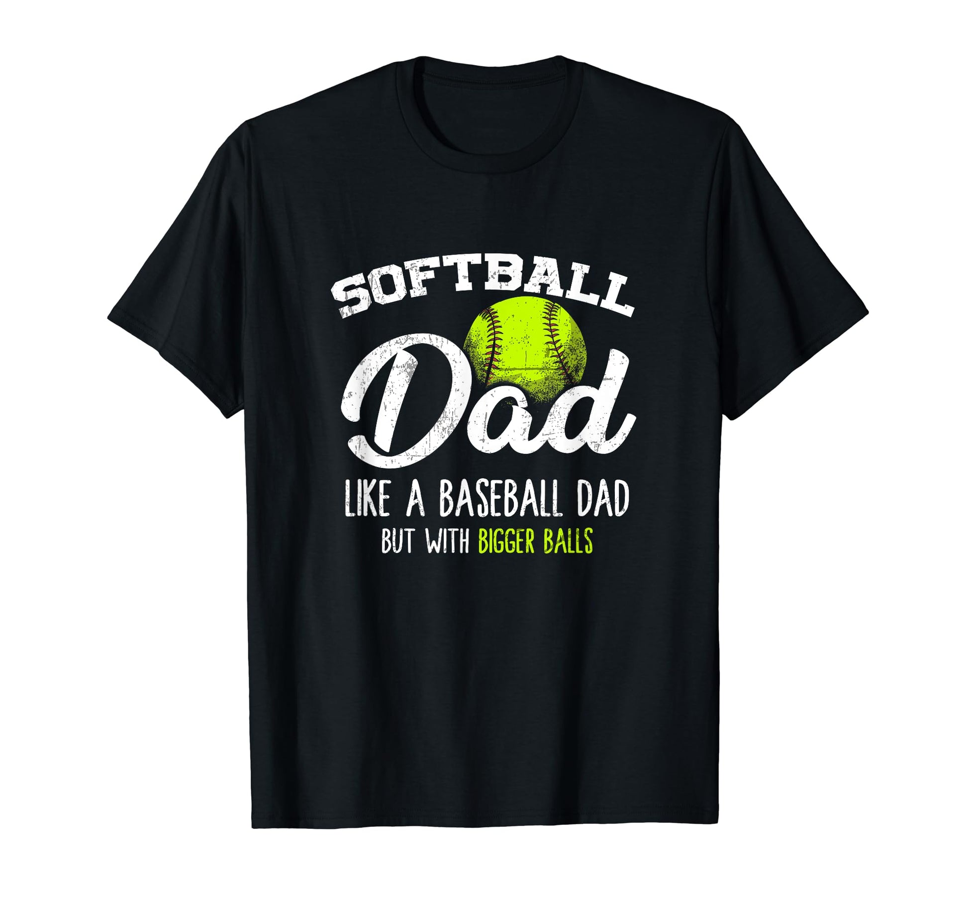 Softball Dad Pitcher Funny Distressed T-Shirt - Minimalist Print for Adults - T-Shirt, Sweatshirt, Hoodie
