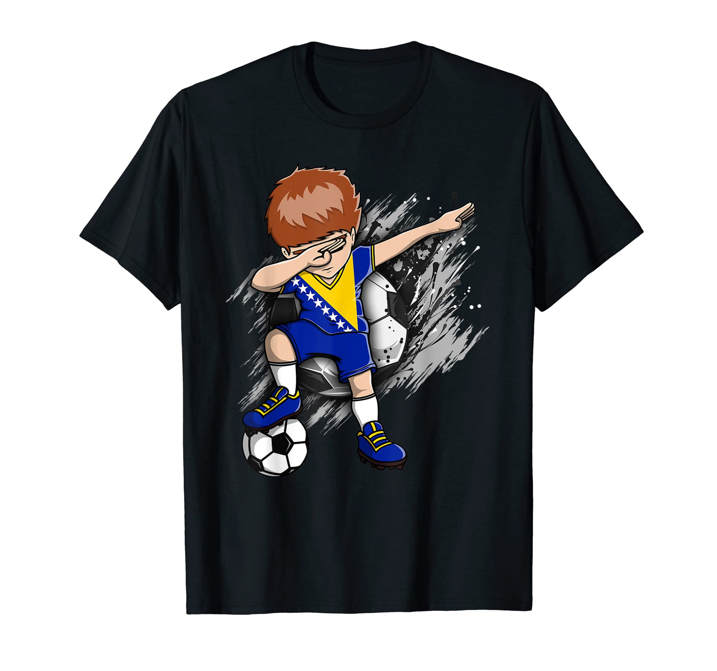 Dabbing Soccer Bosnia Herzegovina T-Shirt - Aesthetic Graphic Men Women - T-Shirt, Sweatshirt, Hoodie