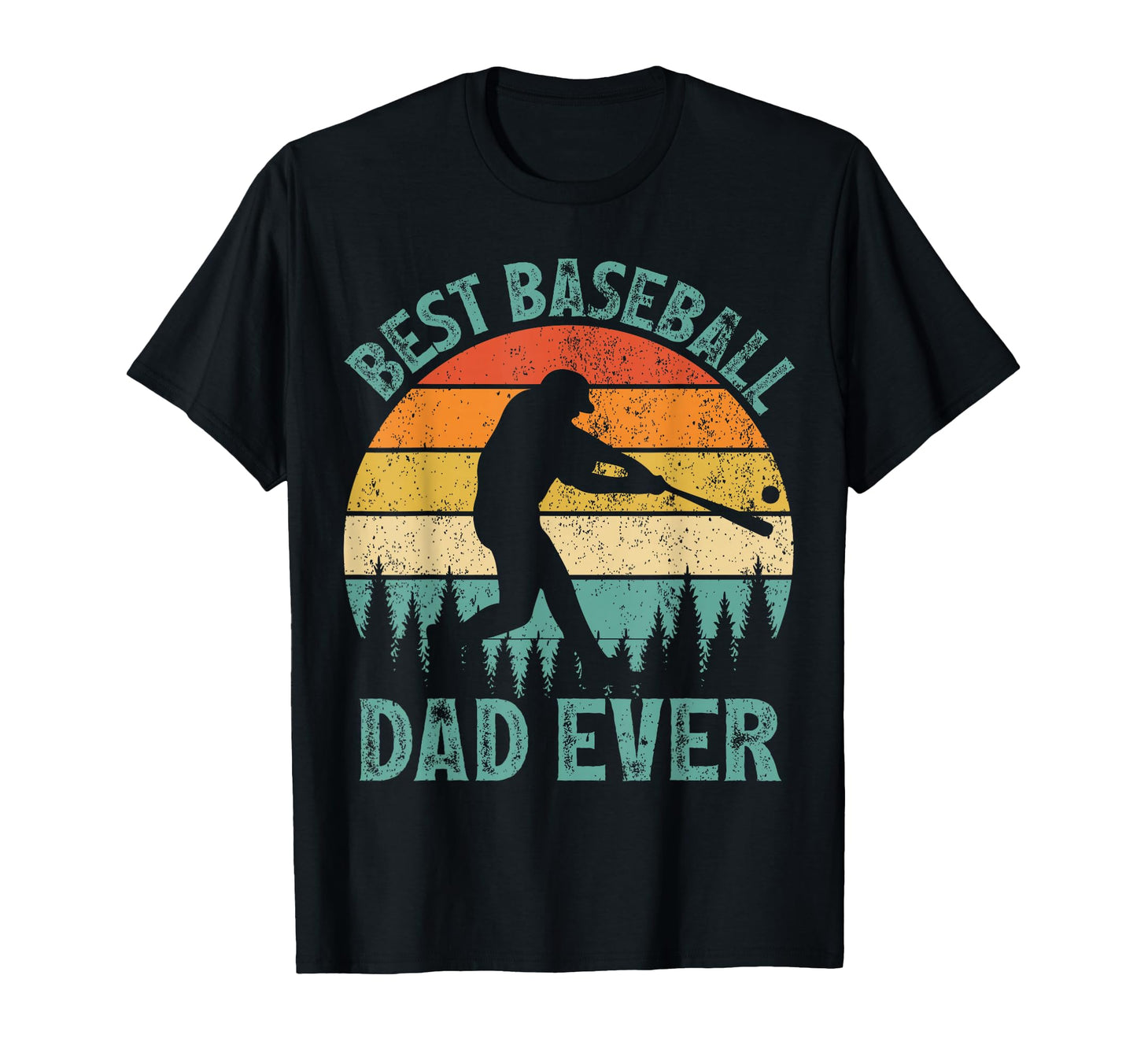 Funny Best Baseball Dad Ever Fathers Day T-Shirt - Custom Art Print Unisex - T-Shirt, Sweatshirt, Hoodie