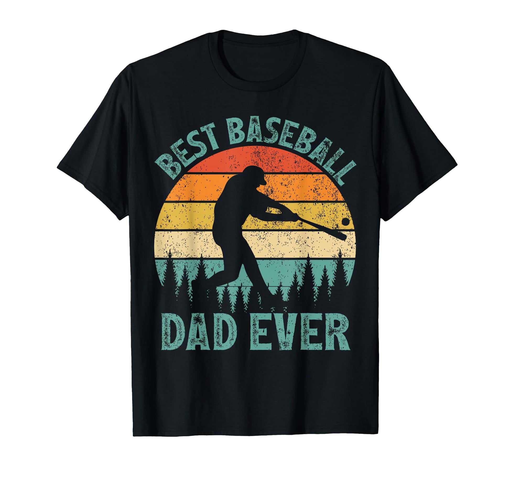 Funny Best Baseball Dad Ever Fathers Day T-Shirt - Custom Art Print Unisex - T-Shirt, Sweatshirt, Hoodie