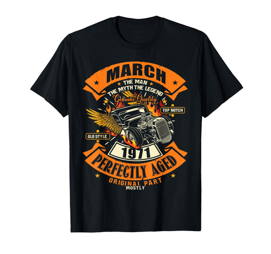 55Th Birthday Gift Myth Legend March T-Shirt - Aesthetic Graphic Men Women - T-Shirt, Sweatshirt, Hoodie