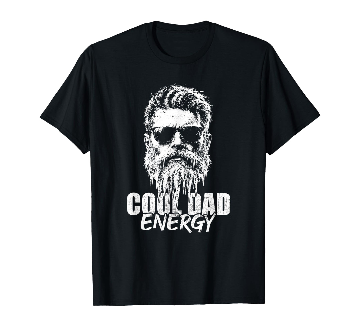 Dad Energy Bearded Father Sunglasses T-Shirt - Minimalist Print Men Women - T-Shirt, Sweatshirt, Hoodie