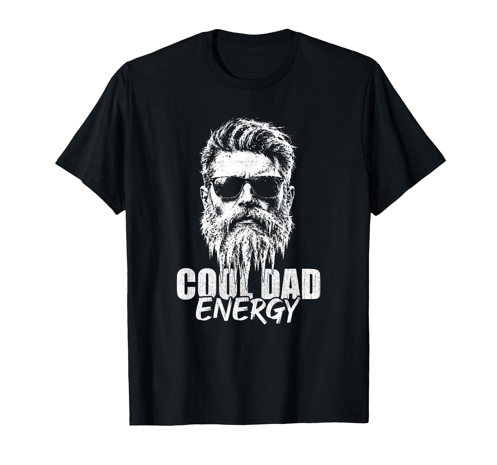 Dad Energy Bearded Father Sunglasses T-Shirt - Minimalist Print Men Women - T-Shirt, Sweatshirt, Hoodie
