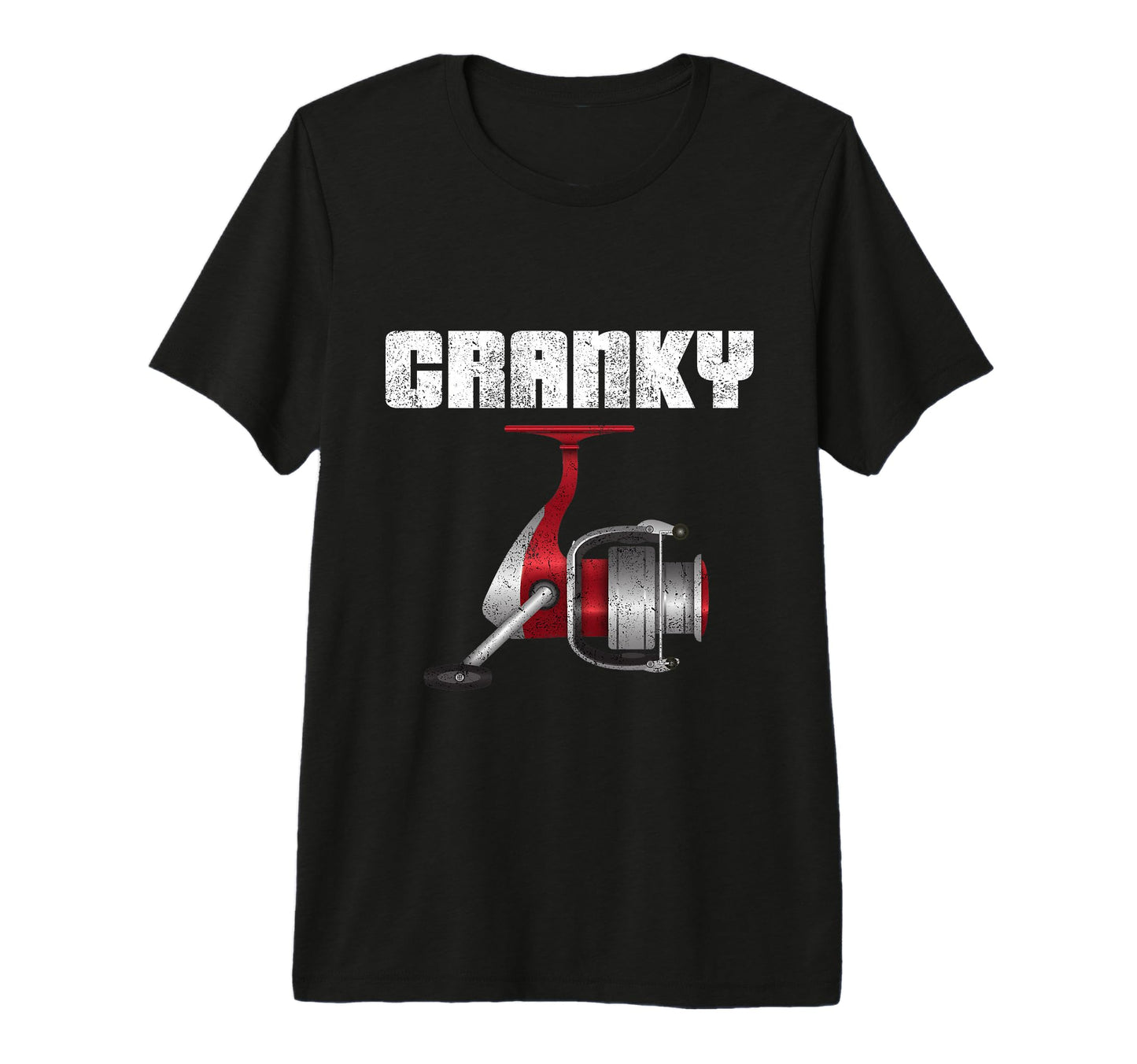 Funny Fishing Cranky Fishing Reel T-Shirt - Minimalist Print Men Women - T-Shirt, Sweatshirt, Hoodie