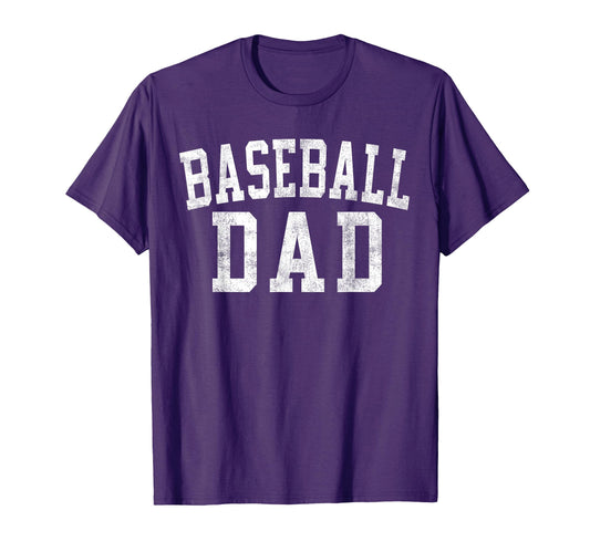 Baseball Dad Bold Font Fathers Day Daddy T-Shirt - Graphic Print Unisex - T-Shirt, Sweatshirt, Hoodie