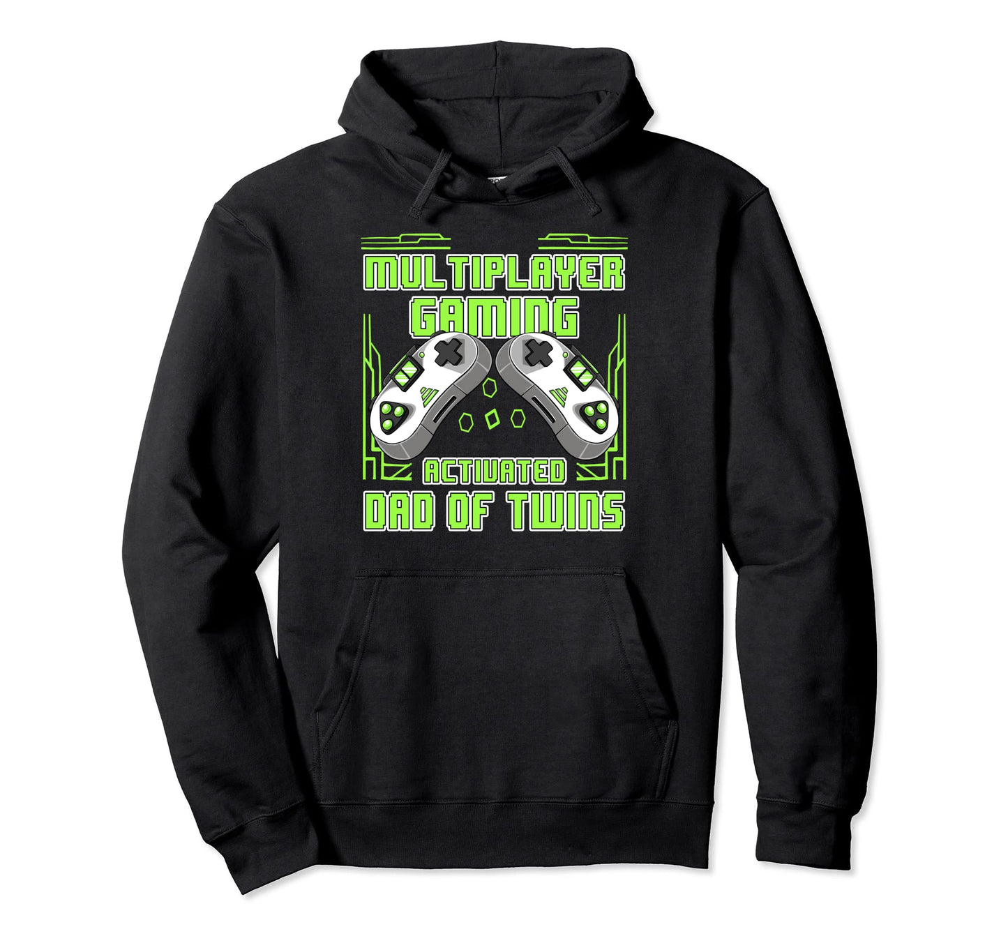 Multiplayer Gaming Dad Twins Video Gamer Hoodie - Novelty Apparel Unisex - T-Shirt, Sweatshirt, Hoodie