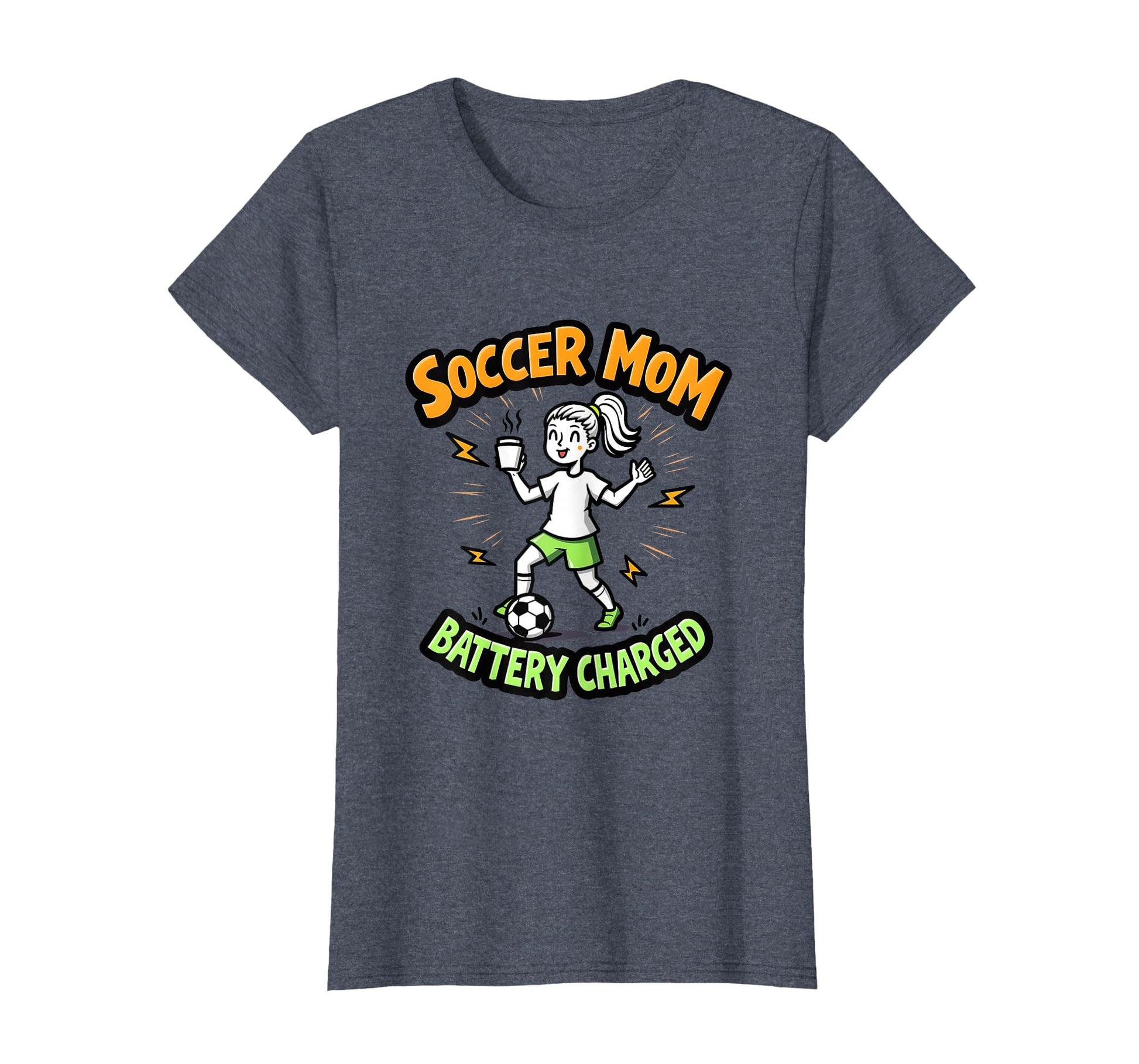 Soccer Mom Battery Charged Energy T-Shirt - Fun Novelty Design for Adults - T-Shirt, Sweatshirt, Hoodie