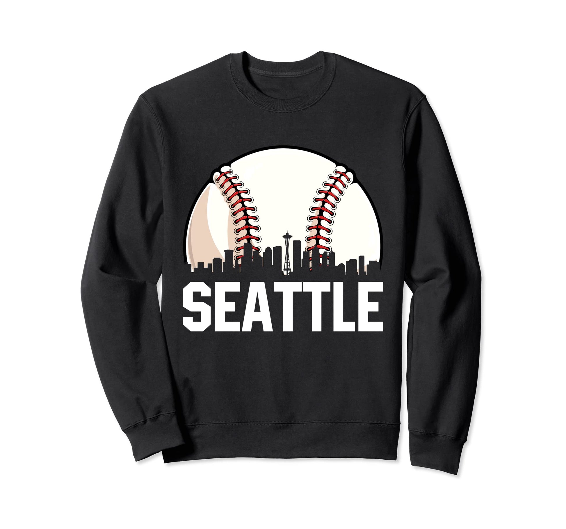 Seattle Cityscape Dad Baseball Sweatshirt - Aesthetic Graphic for Adults - T-Shirt, Sweatshirt, Hoodie