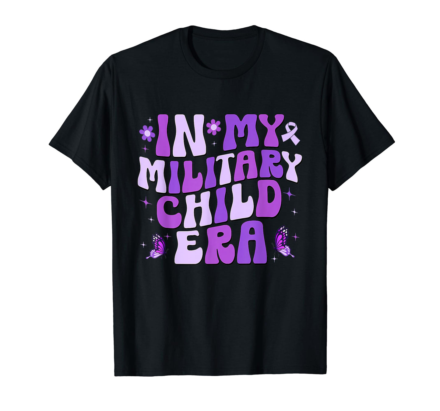 Military Child Month Era Groovy T-Shirt - Casual Everyday Wear Unisex - T-Shirt, Sweatshirt, Hoodie