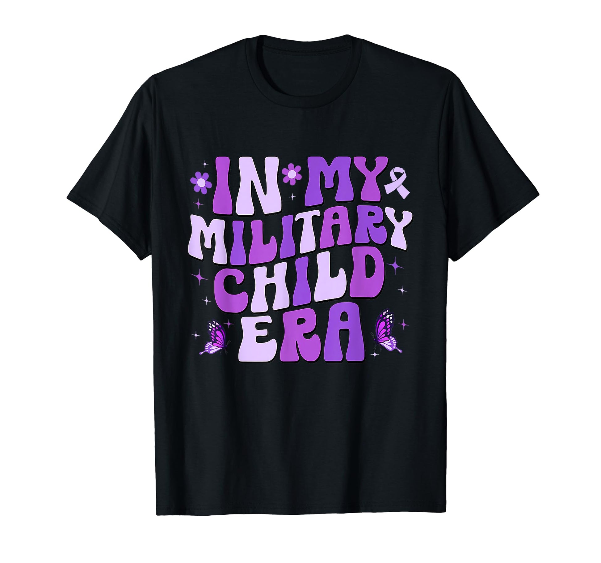 Military Child Month Era Groovy T-Shirt - Casual Everyday Wear Unisex - T-Shirt, Sweatshirt, Hoodie