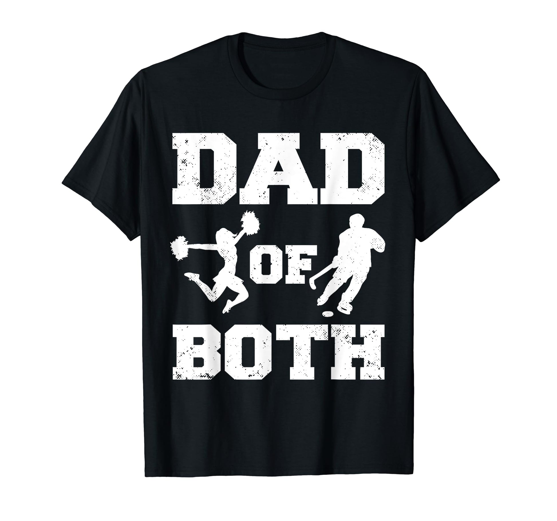 Dad Both Funny Cheer Hockey Dad T-Shirt - Aesthetic Graphic for Adults - T-Shirt, Sweatshirt, Hoodie
