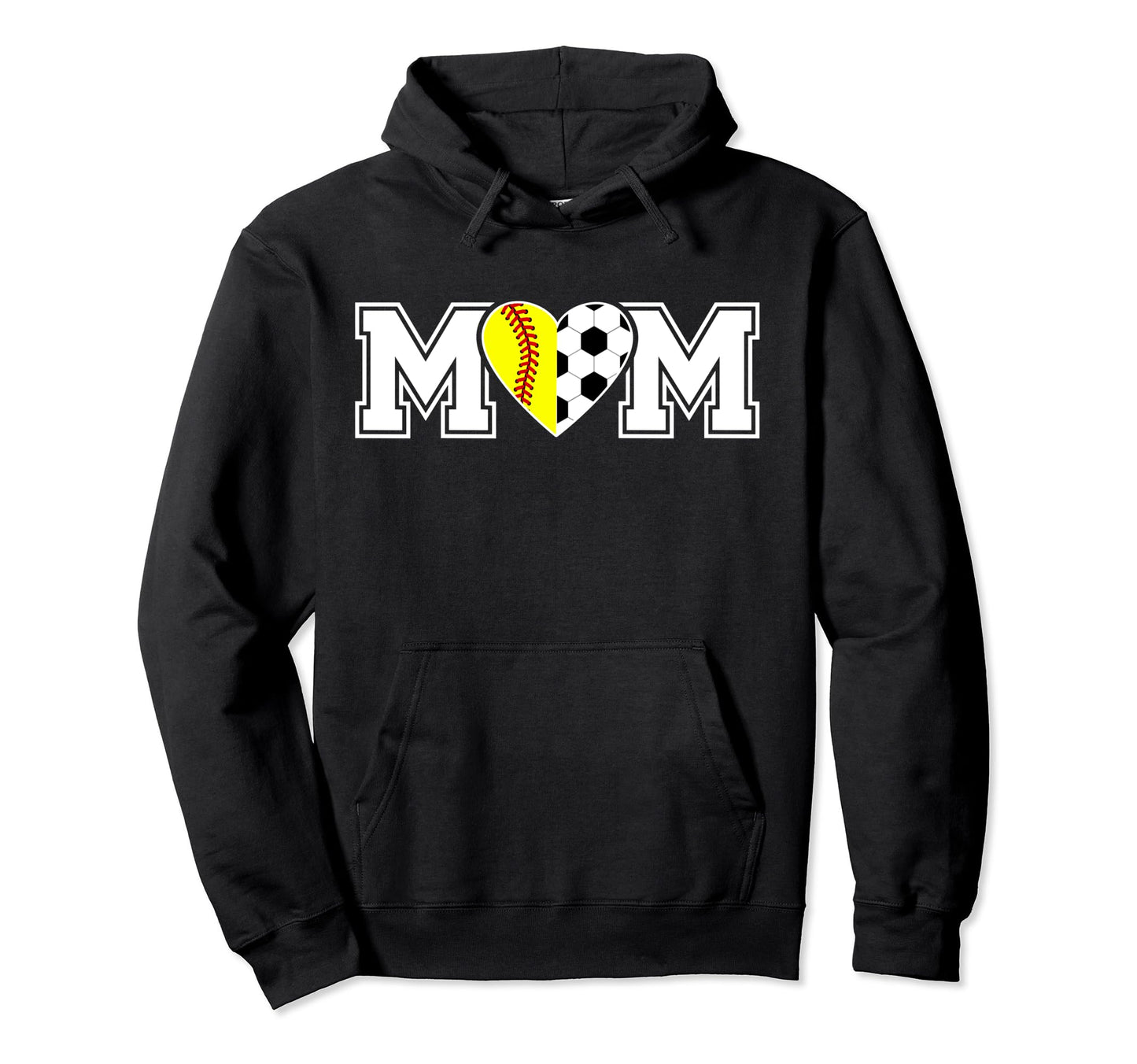 Softball Soccer Mom Soccer Softball Player Hoodie - Unique Graphic Unisex - T-Shirt, Sweatshirt, Hoodie