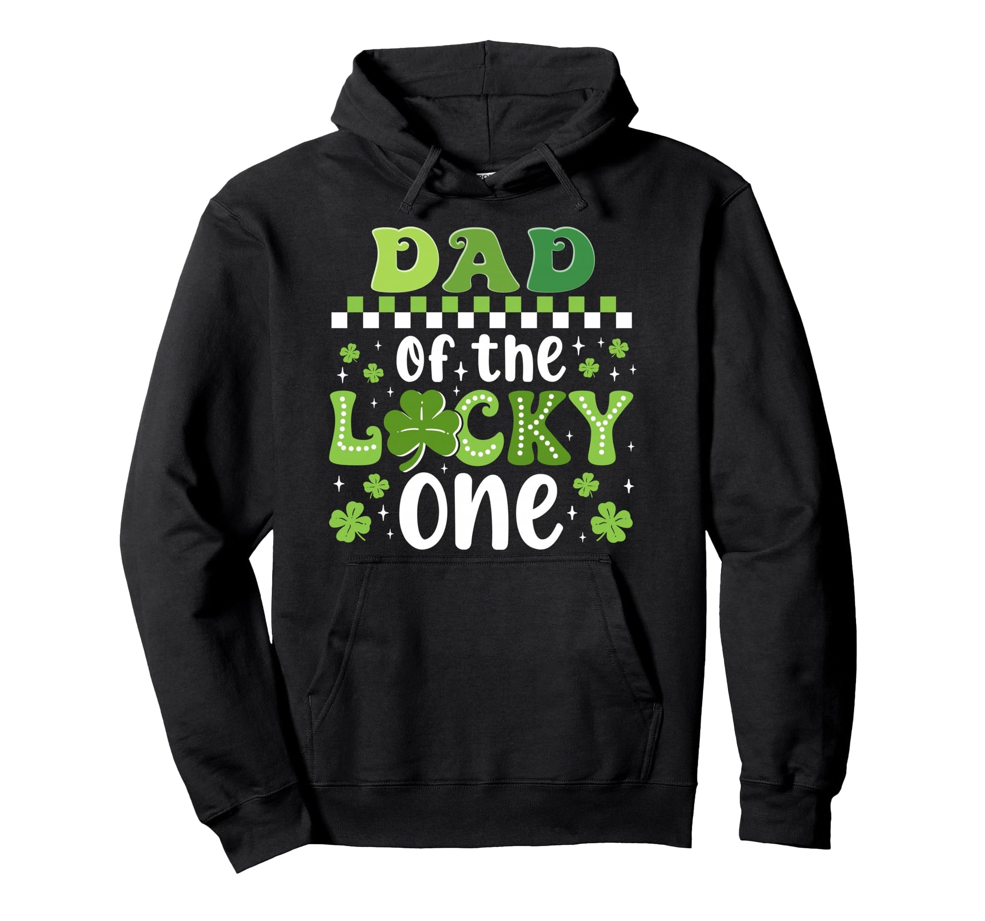 Dad Lucky One First Birthday St Patricks Hoodie - Unique Graphic Men Women - T-Shirt, Sweatshirt, Hoodie