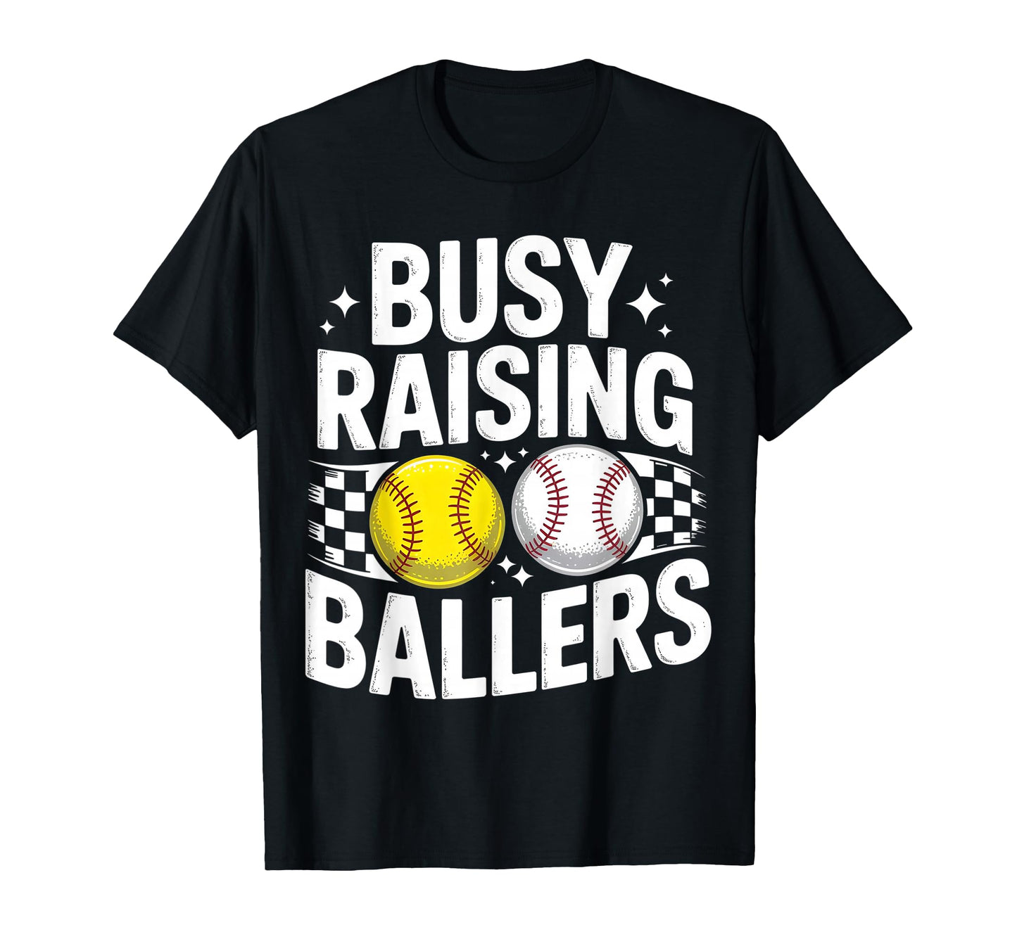 Busy Raising Ballers Moms Baseball T-Shirt - Minimalist Print Men Women - T-Shirt, Sweatshirt, Hoodie