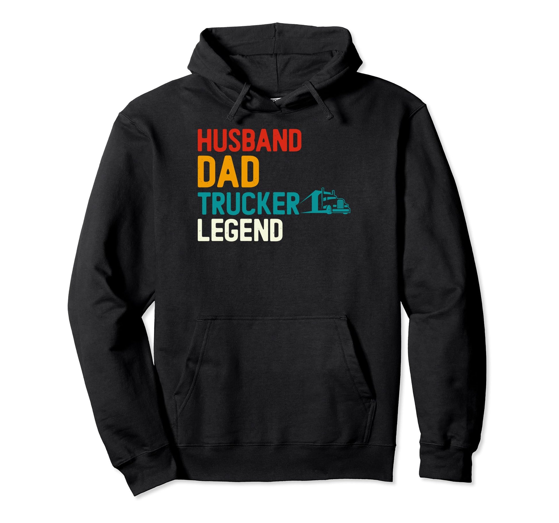 Funny Trucker Art Truck Driver Husband Hoodie - Trendy Graphic for Adults - T-Shirt, Sweatshirt, Hoodie
