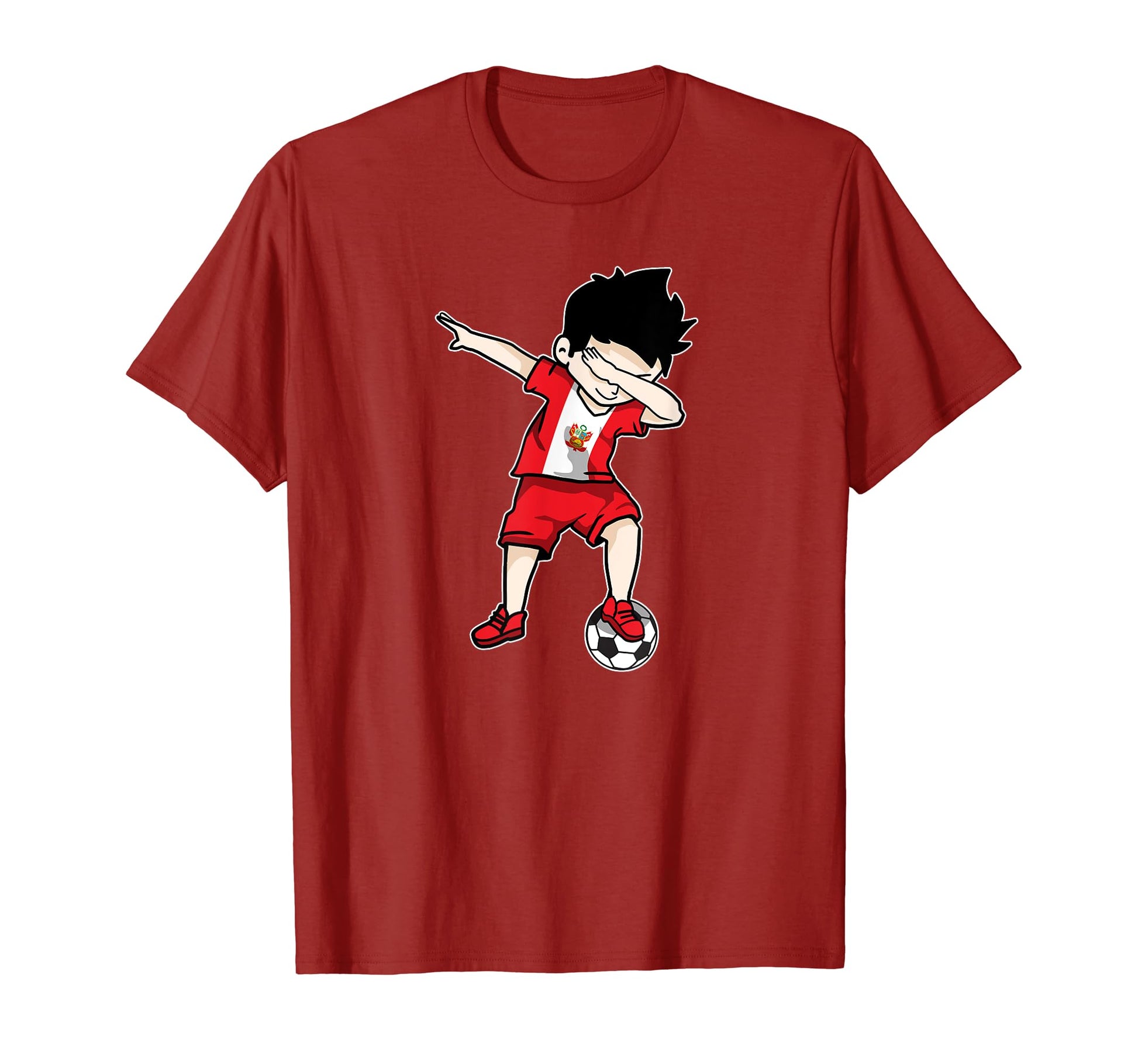 Dabbing Soccer Peru Football T-Shirt - Casual Everyday Wear for Adults - T-Shirt, Sweatshirt, Hoodie