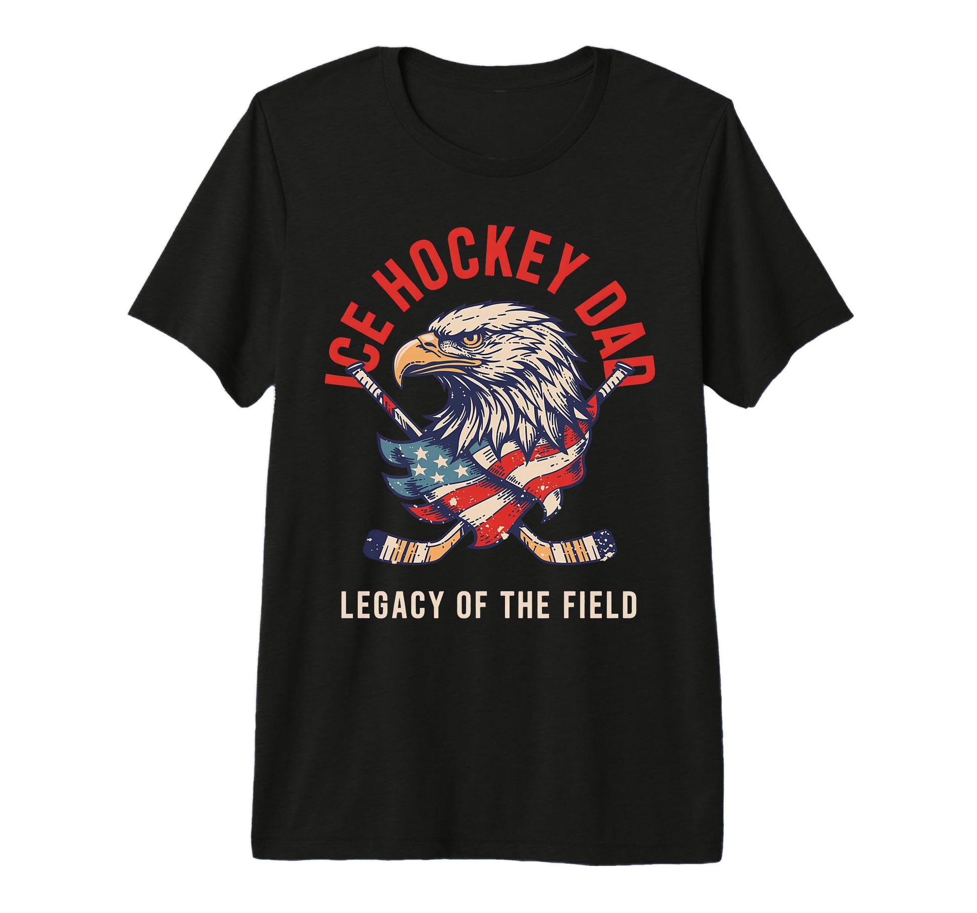 Legacy Field Ice Hockey Dad Tri T-Shirt - Aesthetic Graphic for Adults - T-Shirt, Sweatshirt, Hoodie