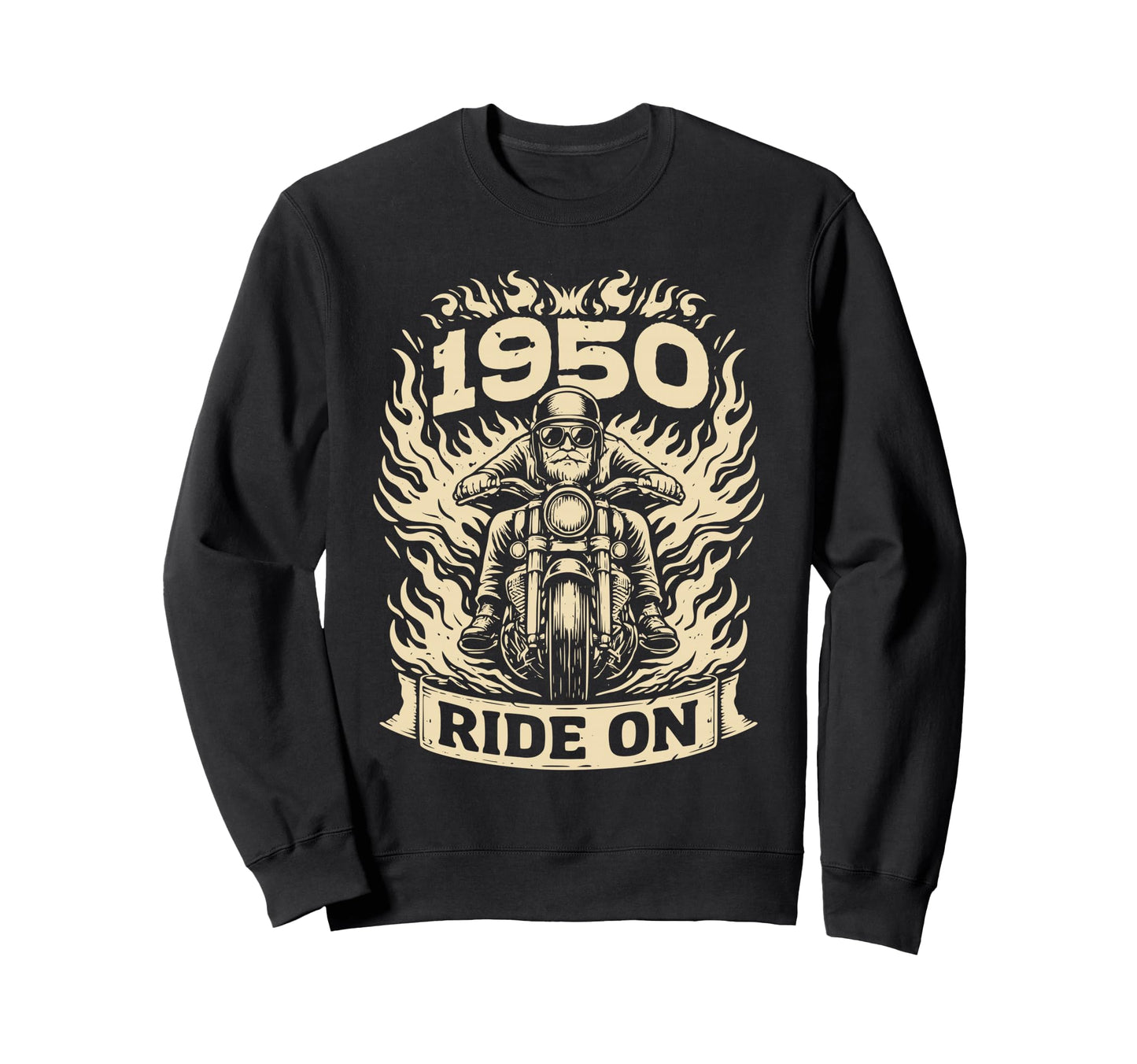 Biker 1950 Ride Birthday Motorcycle Sweatshirt - Novelty Apparel Men Women - T-Shirt, Sweatshirt, Hoodie