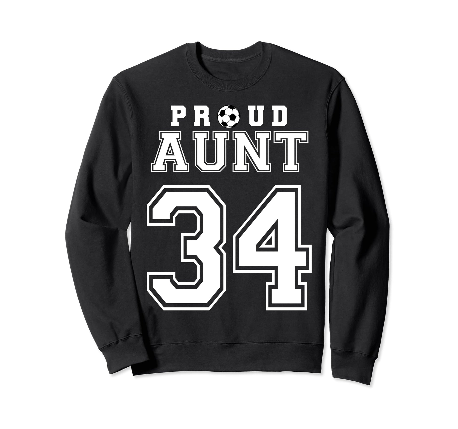 Number 34 Custom Proud Soccer Sweatshirt - Trendy Graphic for Adults - T-Shirt, Sweatshirt, Hoodie