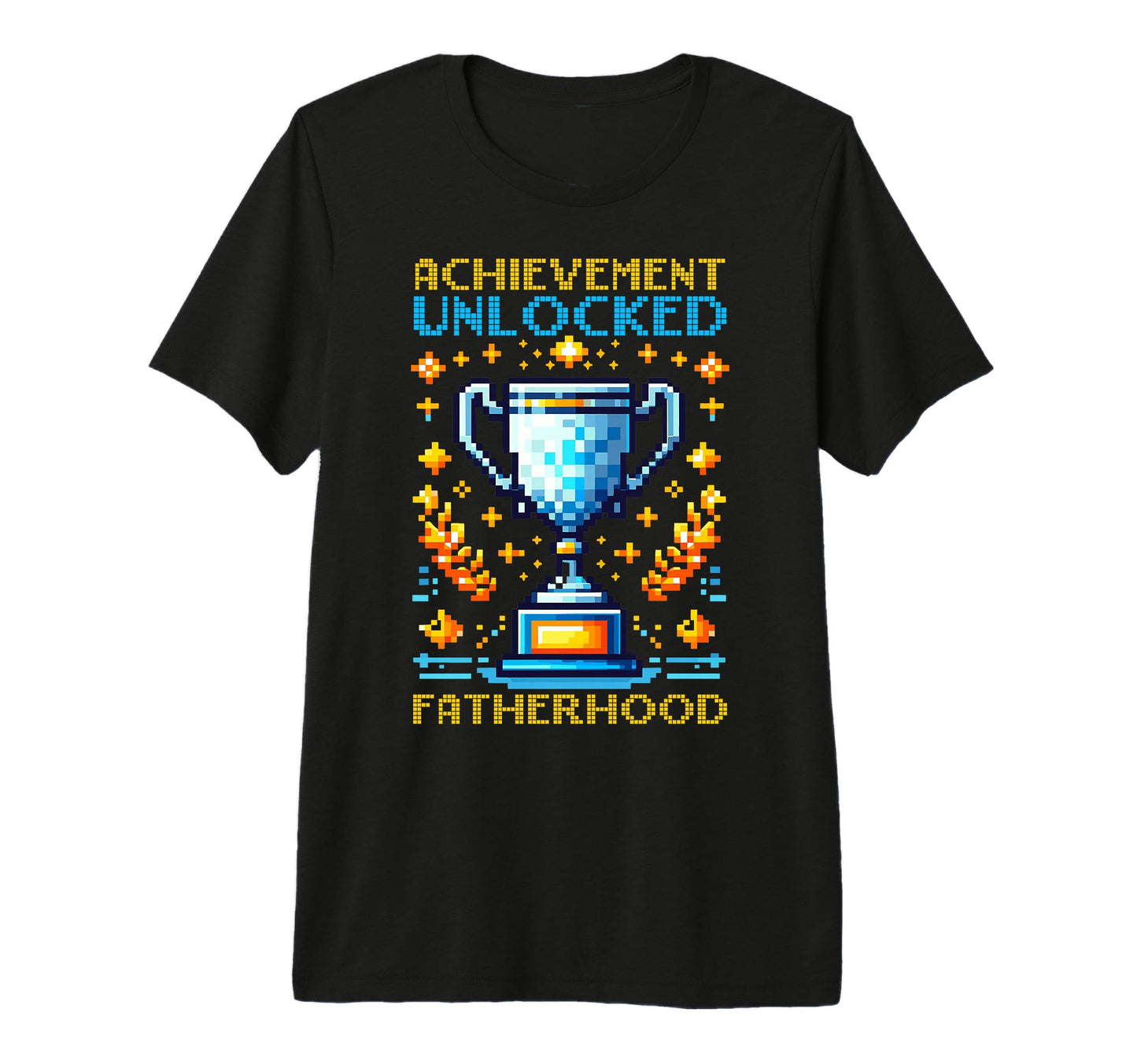 Achievement Unlocked Fatherhood T-Shirt - Aesthetic Graphic for Adults - T-Shirt, Sweatshirt, Hoodie