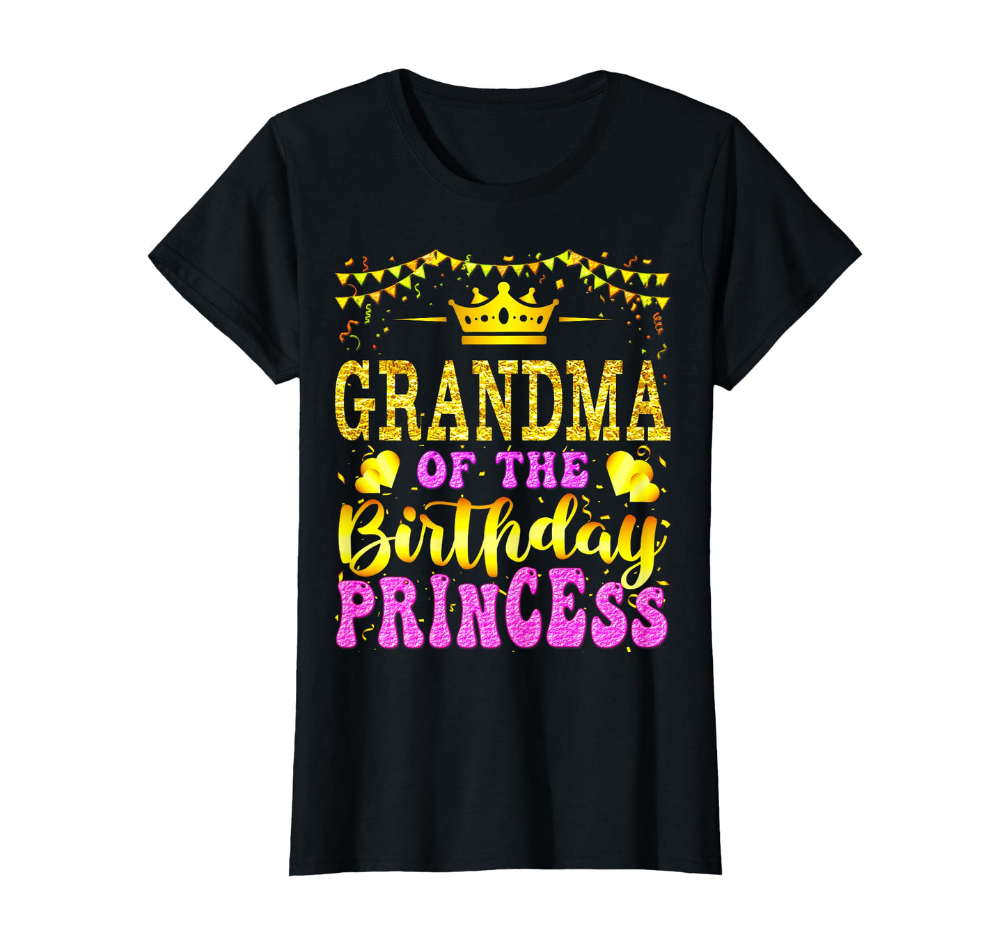 Grandma Birthday Princess Party T-Shirt - Trendy Graphic for Adults - T-Shirt, Sweatshirt, Hoodie