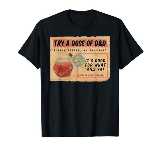 Ad D20 Healing Potion T-Shirt - Fun Novelty Design for Adults - T-Shirt, Sweatshirt, Hoodie