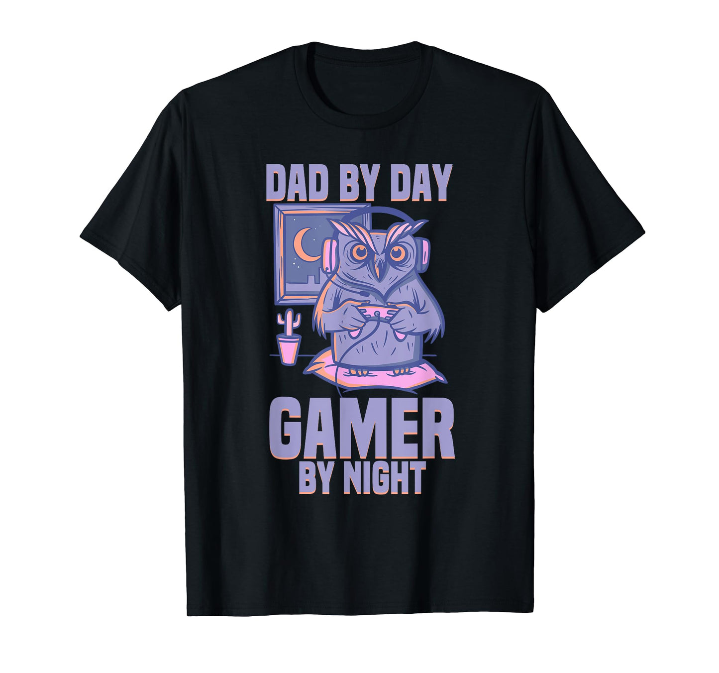 Funny Daddy Owl Dad Day Gamer Night Daddy T-Shirt - Trendy Graphic Unisex - T-Shirt, Sweatshirt, Hoodie