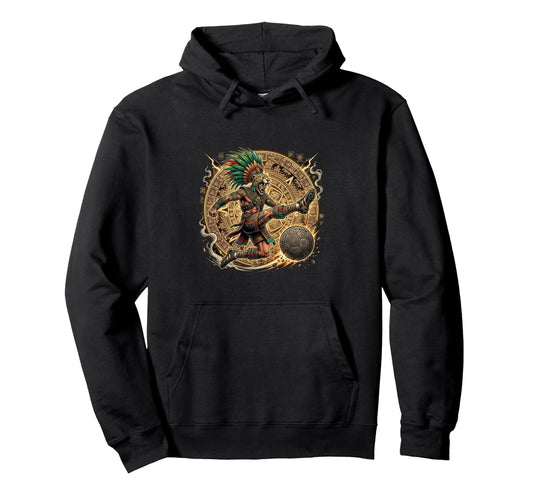 Aztec Warrior Soccer Jaguar Hoodie - Casual Everyday Wear Men Women - T-Shirt, Sweatshirt, Hoodie