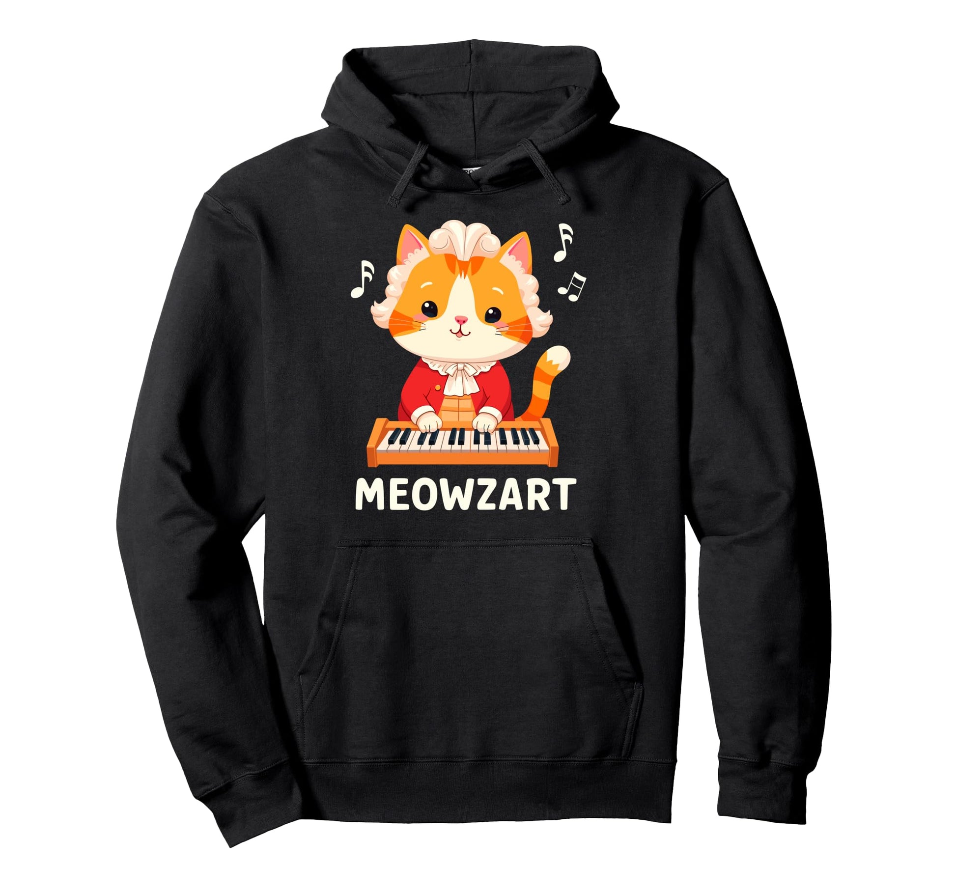 Musician Cat Meowzart Music Cats Lover Hoodie - Novelty Apparel Unisex - T-Shirt, Sweatshirt, Hoodie