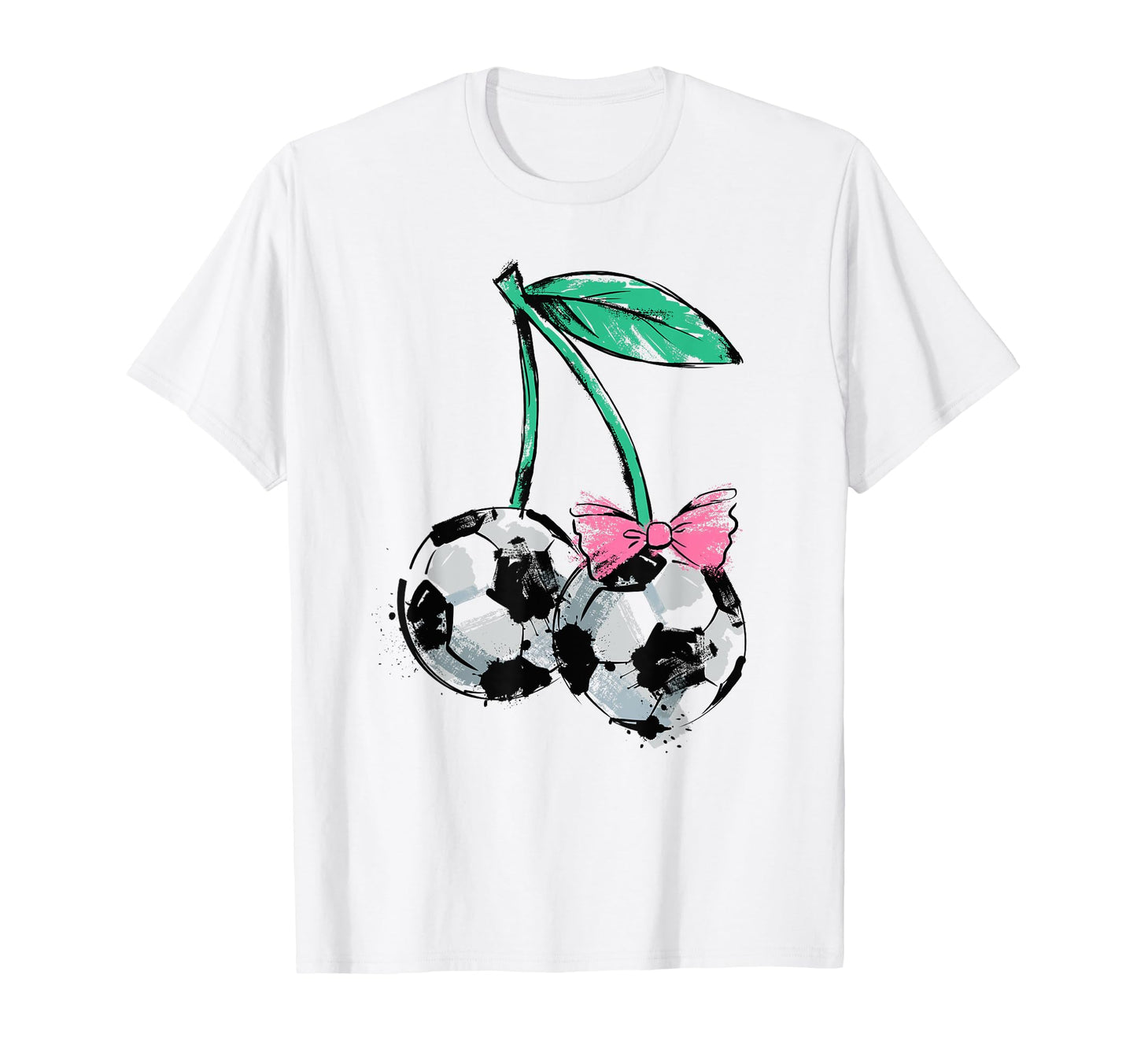 Trendy Soccer Cherries Sketch Chest Logo T-Shirt - Graphic Print Unisex - T-Shirt, Sweatshirt, Hoodie