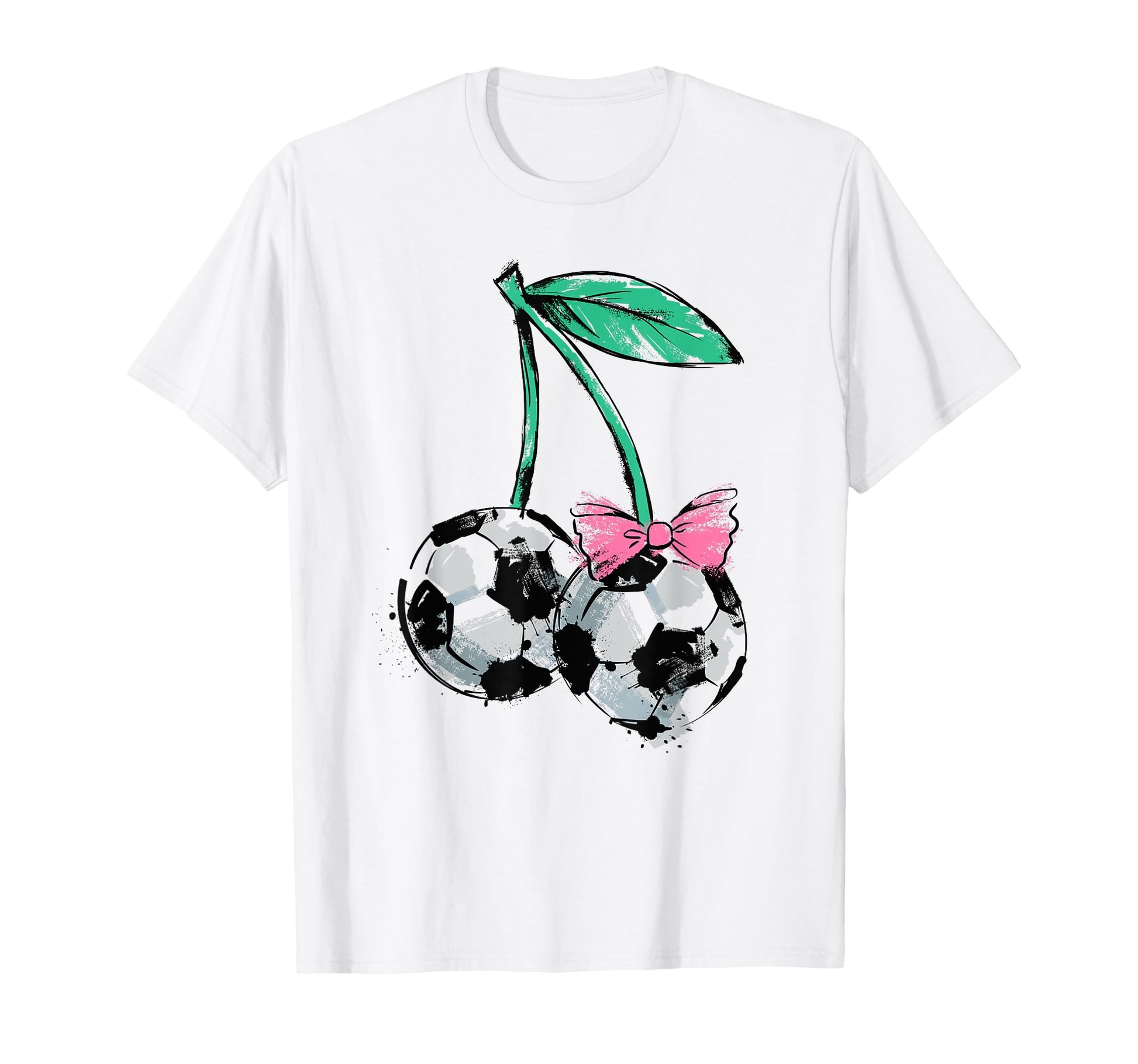 Trendy Soccer Cherries Sketch Chest Logo T-Shirt - Graphic Print Unisex - T-Shirt, Sweatshirt, Hoodie