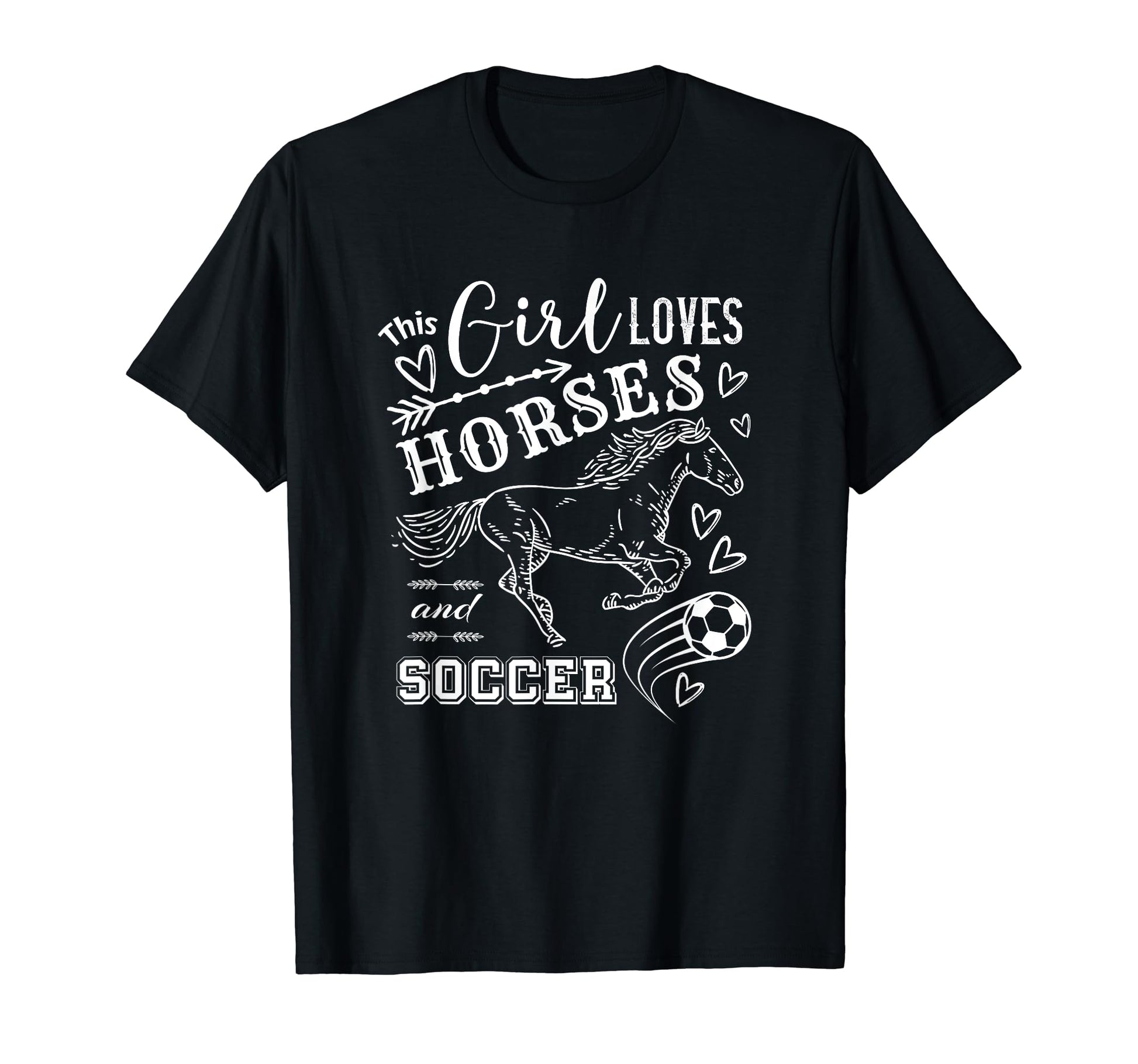 This Loves Horses And Soccer T-Shirt - Novelty Apparel for Adults - T-Shirt, Sweatshirt, Hoodie