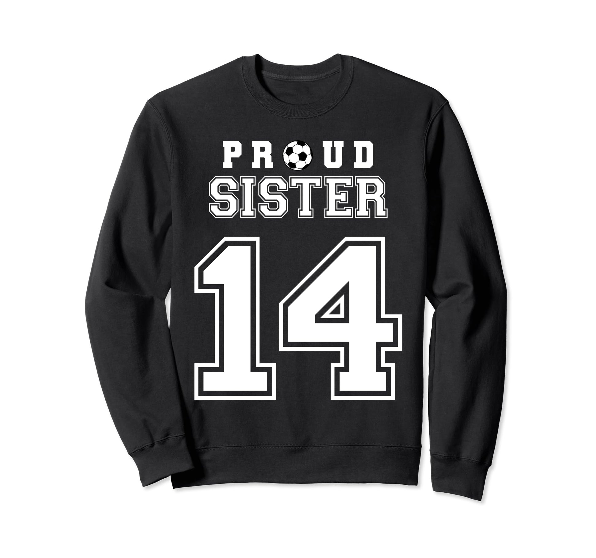 Number 14 Custom Proud Soccer Sweatshirt - Aesthetic Graphic for Adults - T-Shirt, Sweatshirt, Hoodie