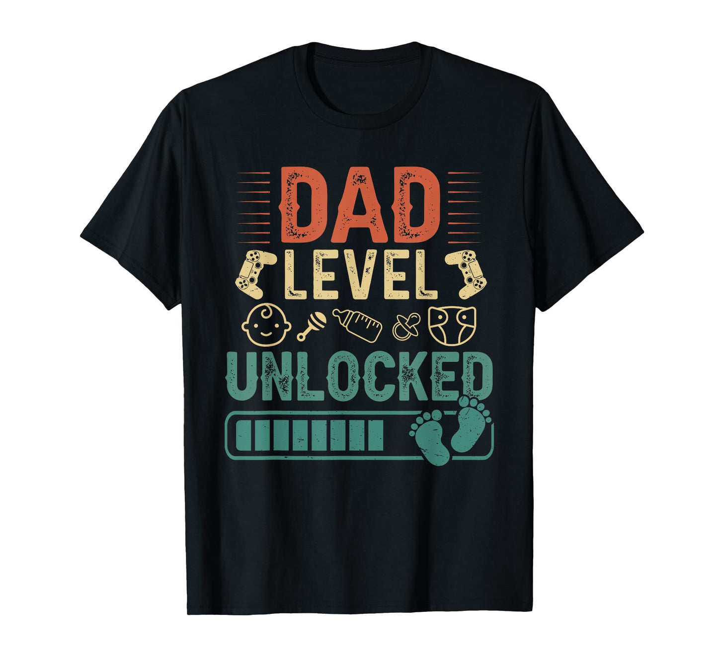 Dad Level Unlocked I Dad Gamer T-Shirt - Fun Novelty Design Unisex - T-Shirt, Sweatshirt, Hoodie