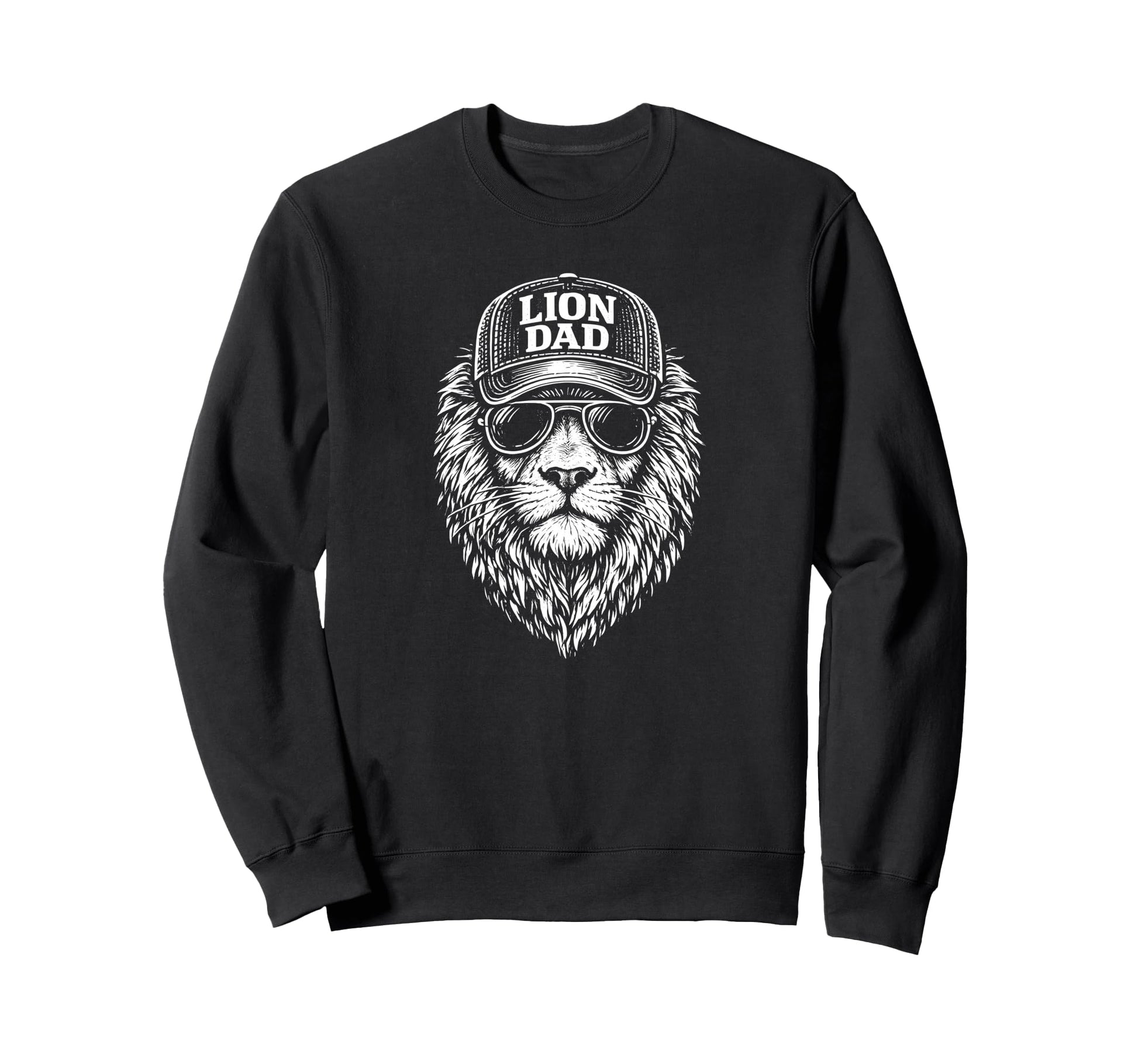 Lion Head Outline Father S Day Sweatshirt - Fun Novelty Design for Adults - T-Shirt, Sweatshirt, Hoodie