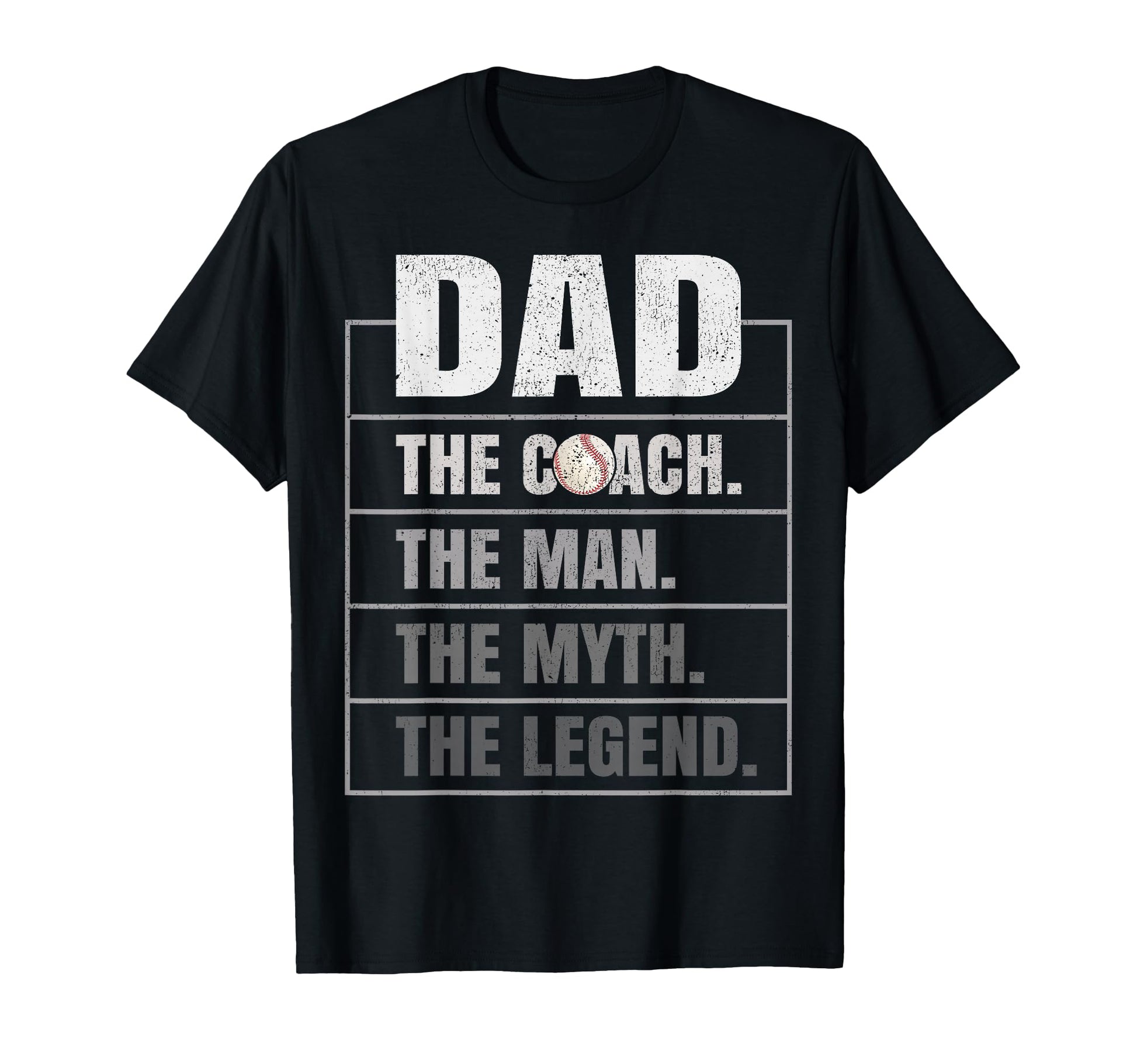 Baseball Coach Dad Myth Legend T-Shirt - Unique Graphic for Adults - T-Shirt, Sweatshirt, Hoodie