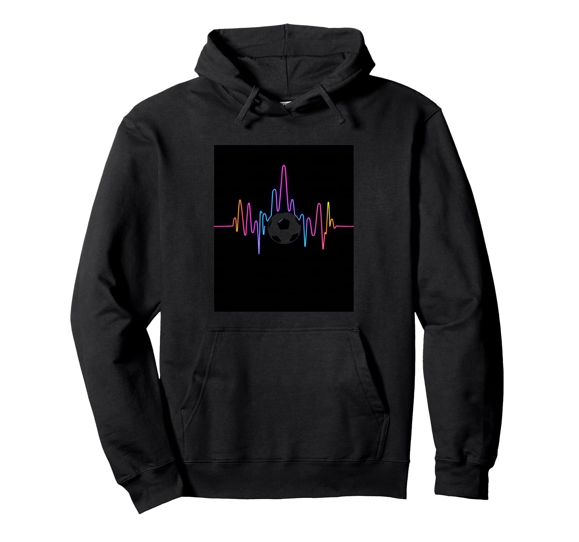 Minimalist Soccer Heartbeat Hoodie - Minimalist Print Men Women - T-Shirt, Sweatshirt, Hoodie
