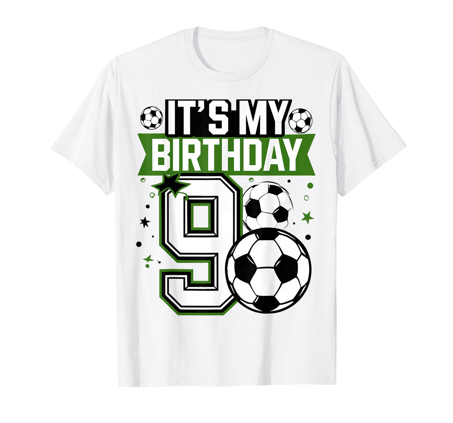 Birthday Tees 9 Soccer Its My 9Th T-Shirt - Aesthetic Graphic for Adults - T-Shirt, Sweatshirt, Hoodie