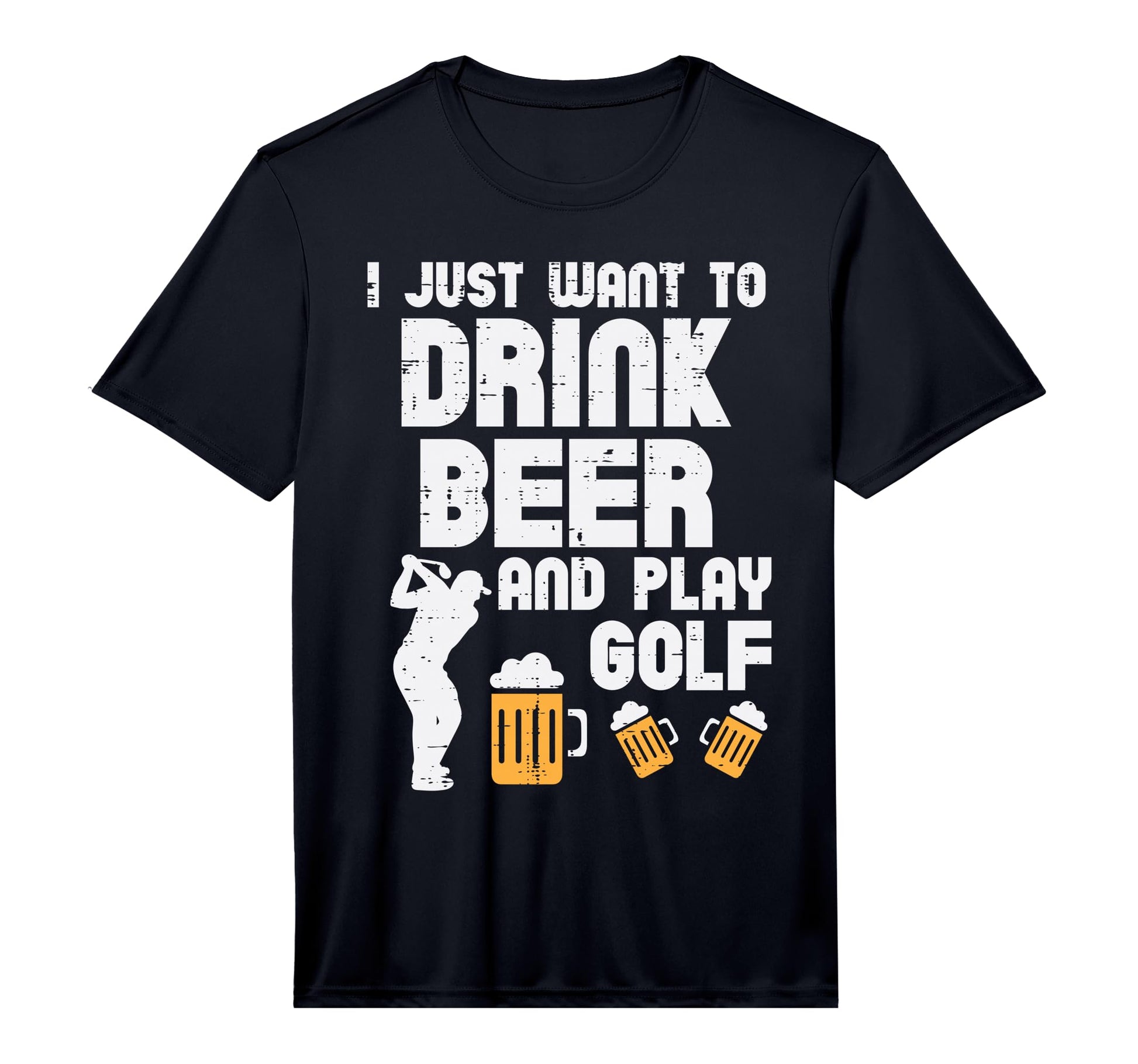 Mens Drink Beer Play Golf Funny Golfing T-Shirt - Graphic Print Men Women - T-Shirt, Sweatshirt, Hoodie